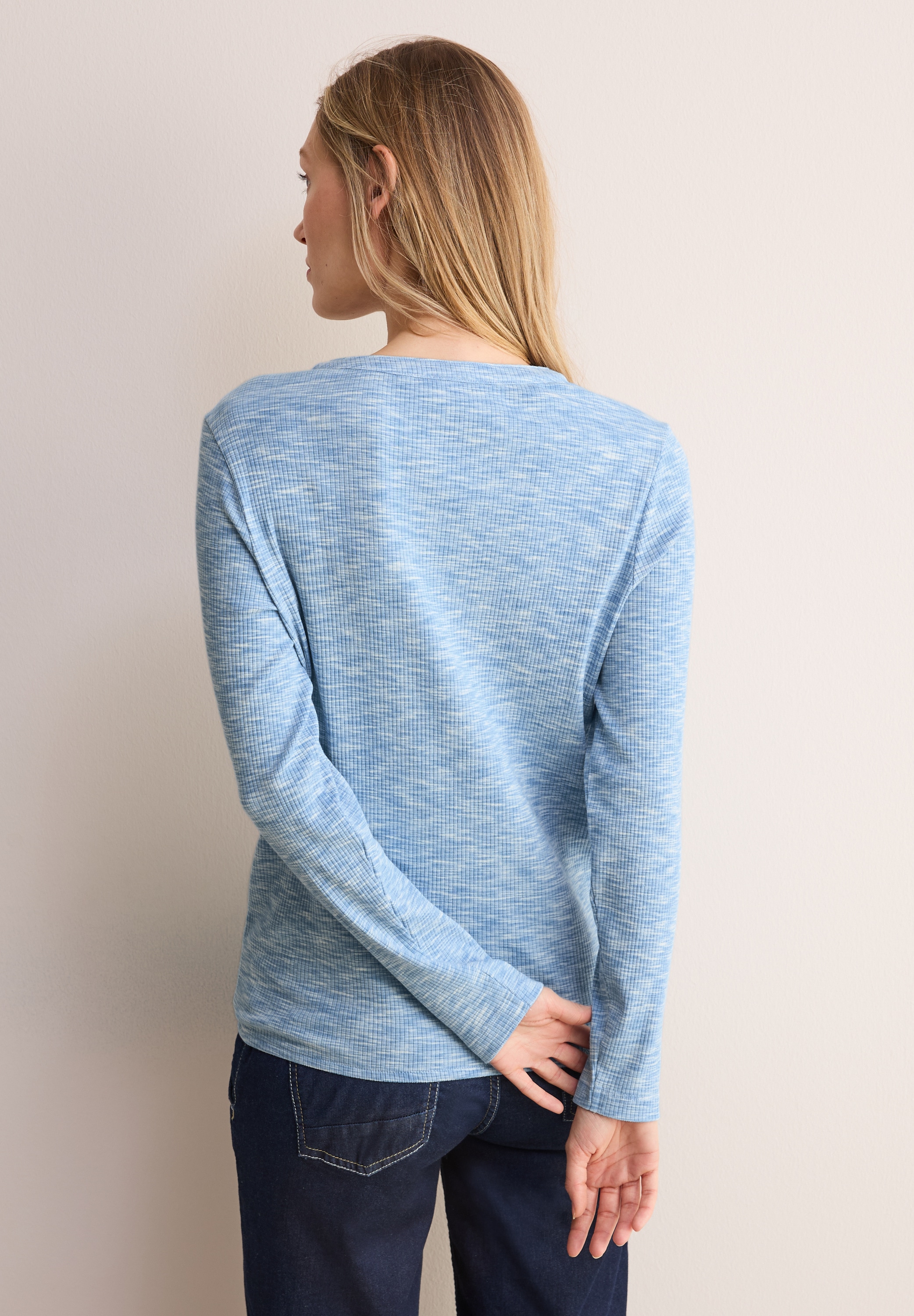 Cecil Langarmshirt, mit Rippstruktur