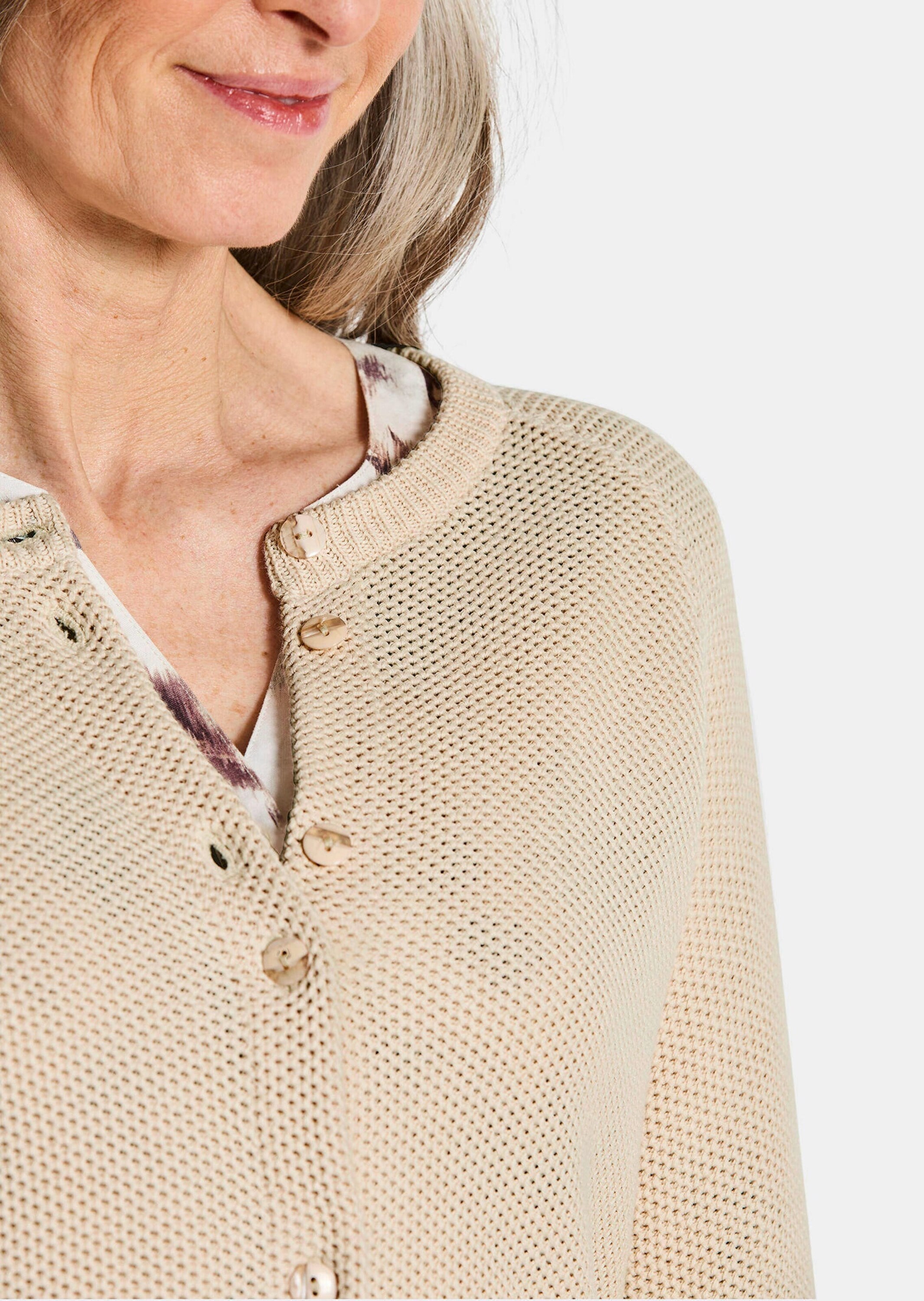 GOLDNER Strickjacke »Kurzgröße Strickjacke aus reiner Baumwolle«