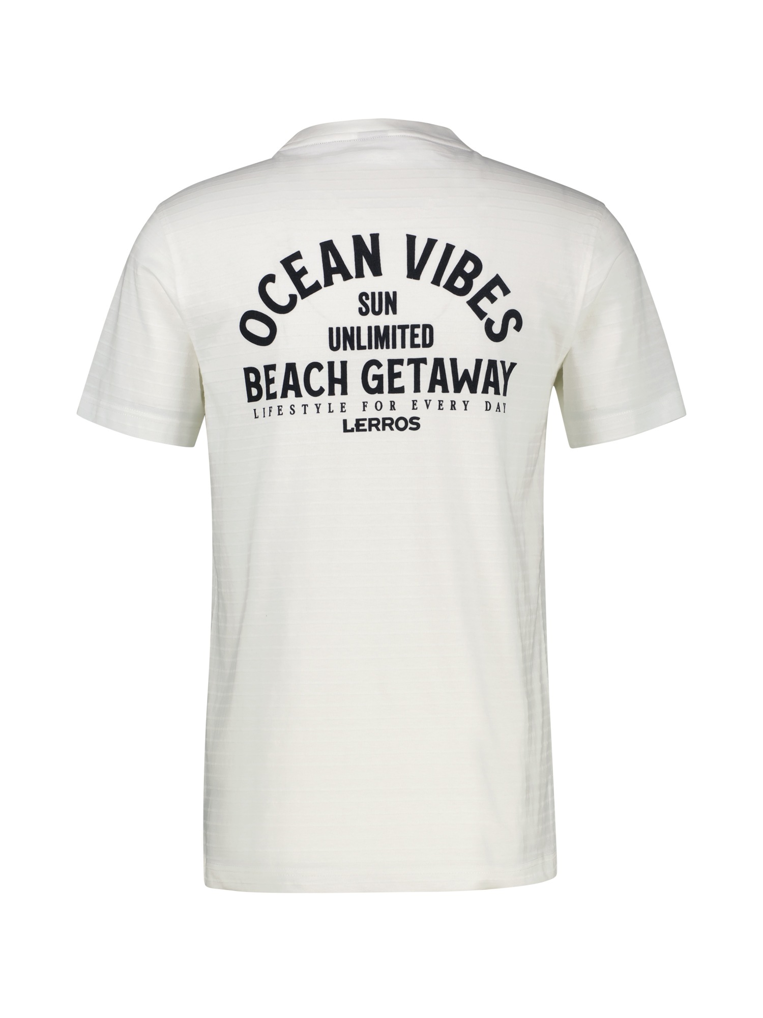 LERROS T-Shirt »LERROS Gestreiftes T-Shirt mit Front und Backprint«