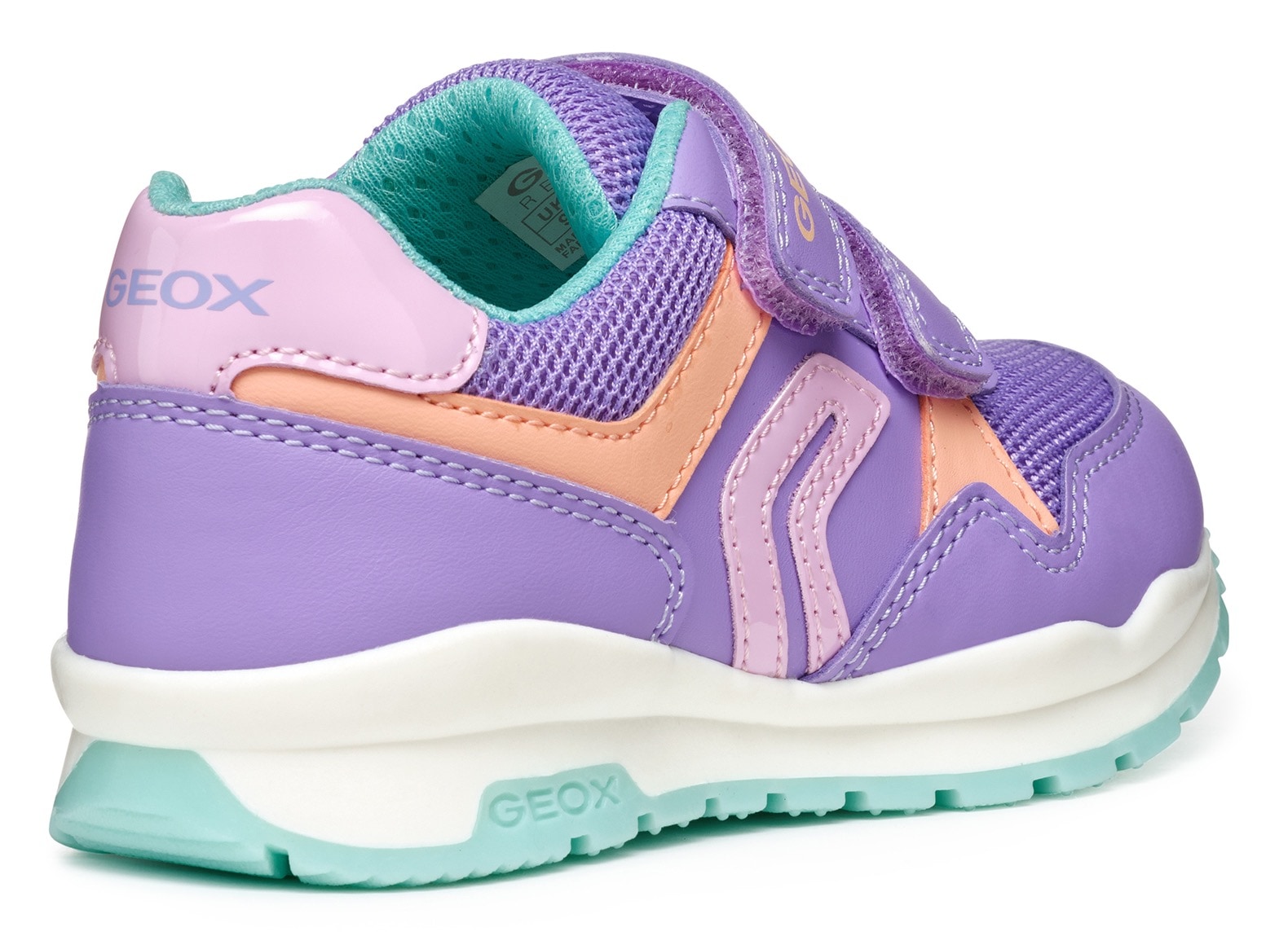 Geox Sneaker »J PAVEL GIRL«, Freizeitschuh, Klettschuh in bunter Farbkombination
