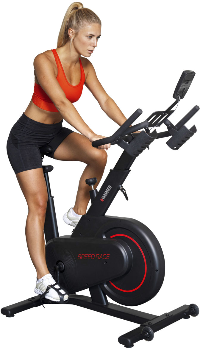 Speedbike »Racer«, Trainingscomputer mit LCD-Anzeige, Fitness-Apps per Smartphone/Tablet