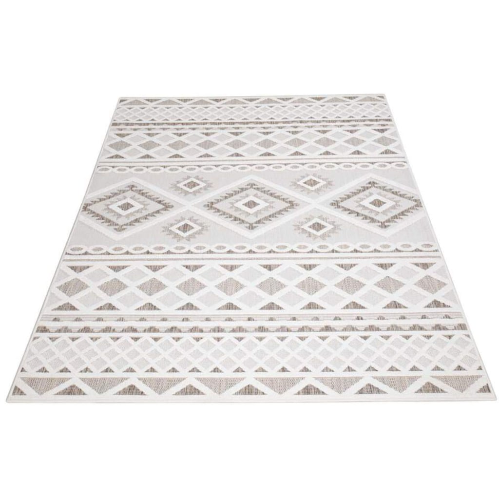 Carpet City Teppich »In-& Outdoorteppich Santorini 435, 3D-Effekt, Boho-Look«, rechteckig