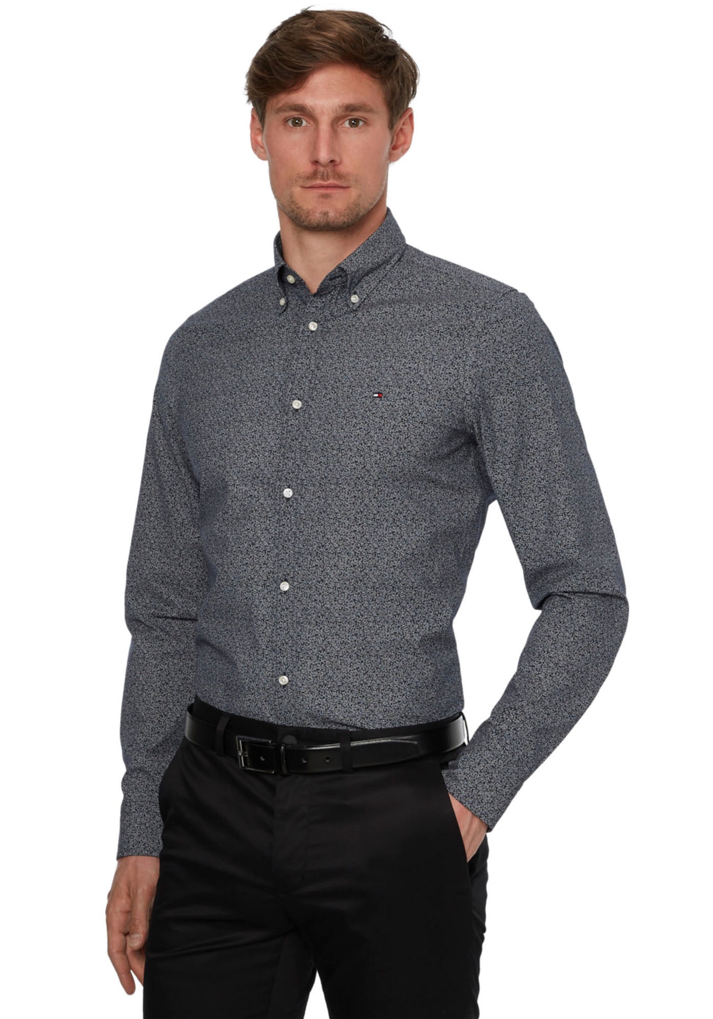 Tommy Hilfiger Langarmhemd »DC SOFT LEAF PRINT SF SHIRT«