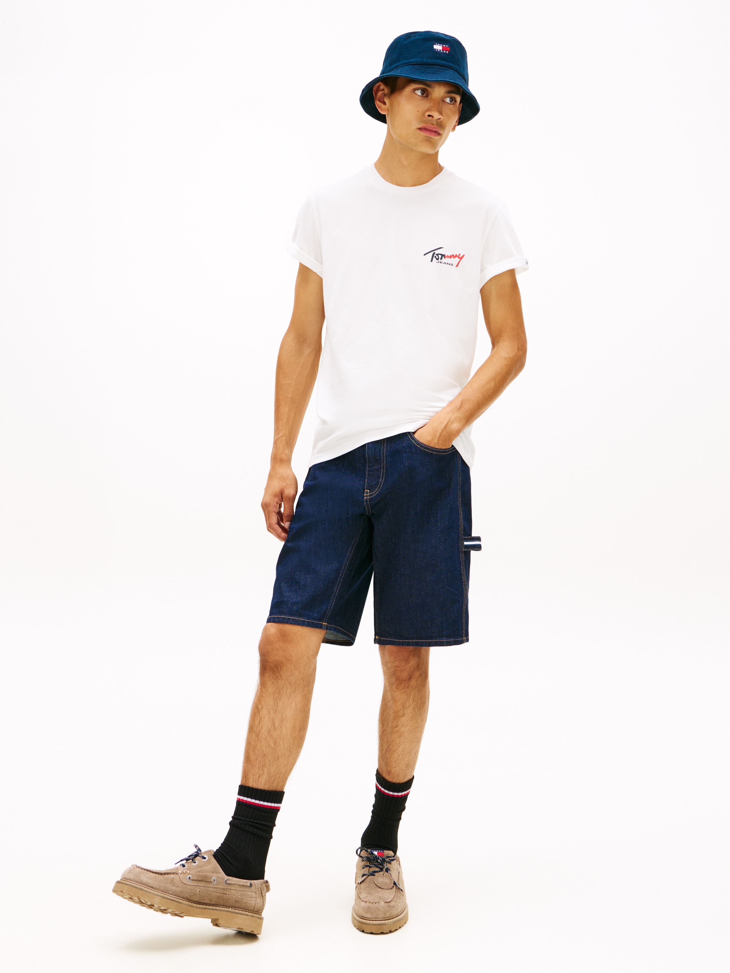 Tommy Jeans T-Shirt »TJM SLIM FIT SIGN CHEST« mit Markenprint