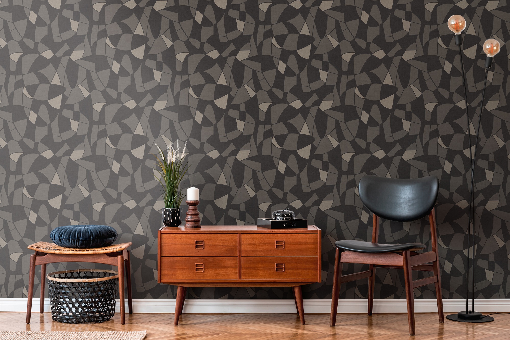 A.S. Création Vliestapete »Antigua Tapete mit Formen« gemustert | matt | neutral leicht strukturiert Grafiktapete Retrotapete Tapeten Wohnzimmer Schlafzimmer Küche Design