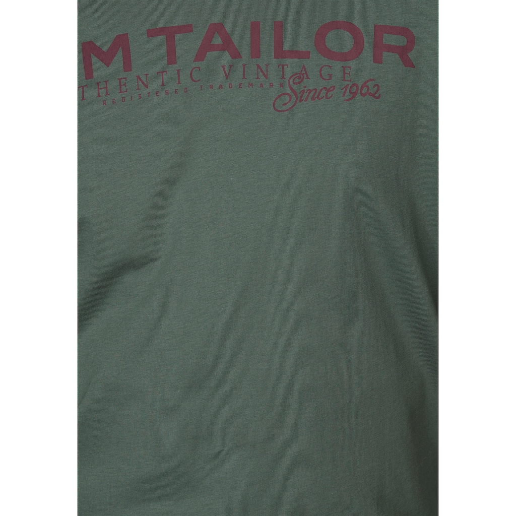 TOM TAILOR Rundhalsshirt, mit Logoprint