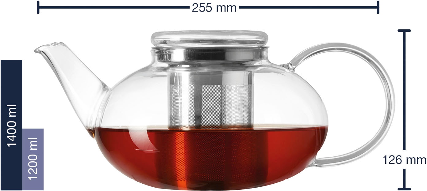 LEONARDO Teekanne »MOON«, 1,2 l, 1200 ml, herausnehmbares Teesieb