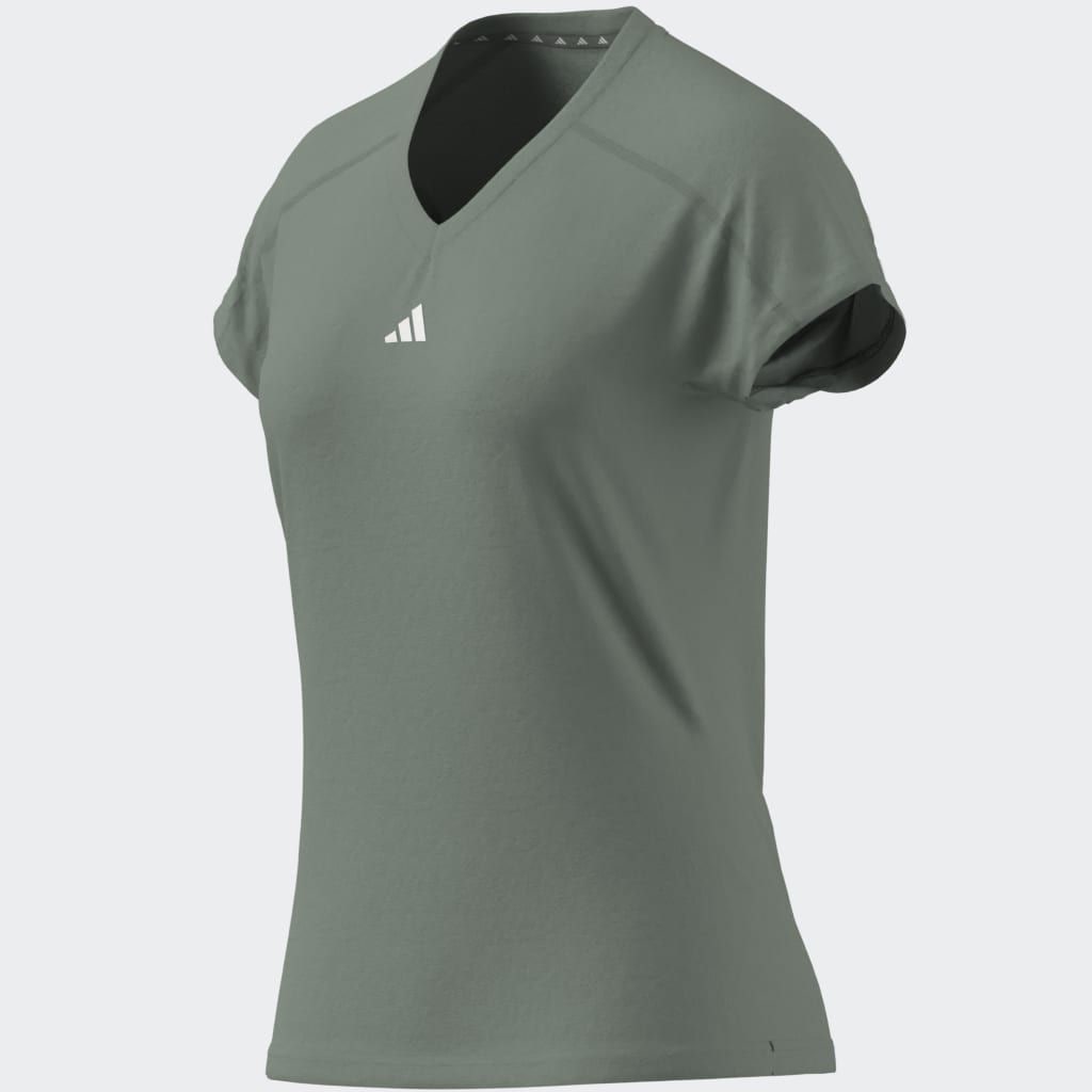 adidas Performance T-Shirt »AEROREADY TRAIN ESSENTIALS MINIMAL BRANDING V-NECK«, Trainingsshirt, feuchtigkeitsabsorbierend mit V Ausschnitt