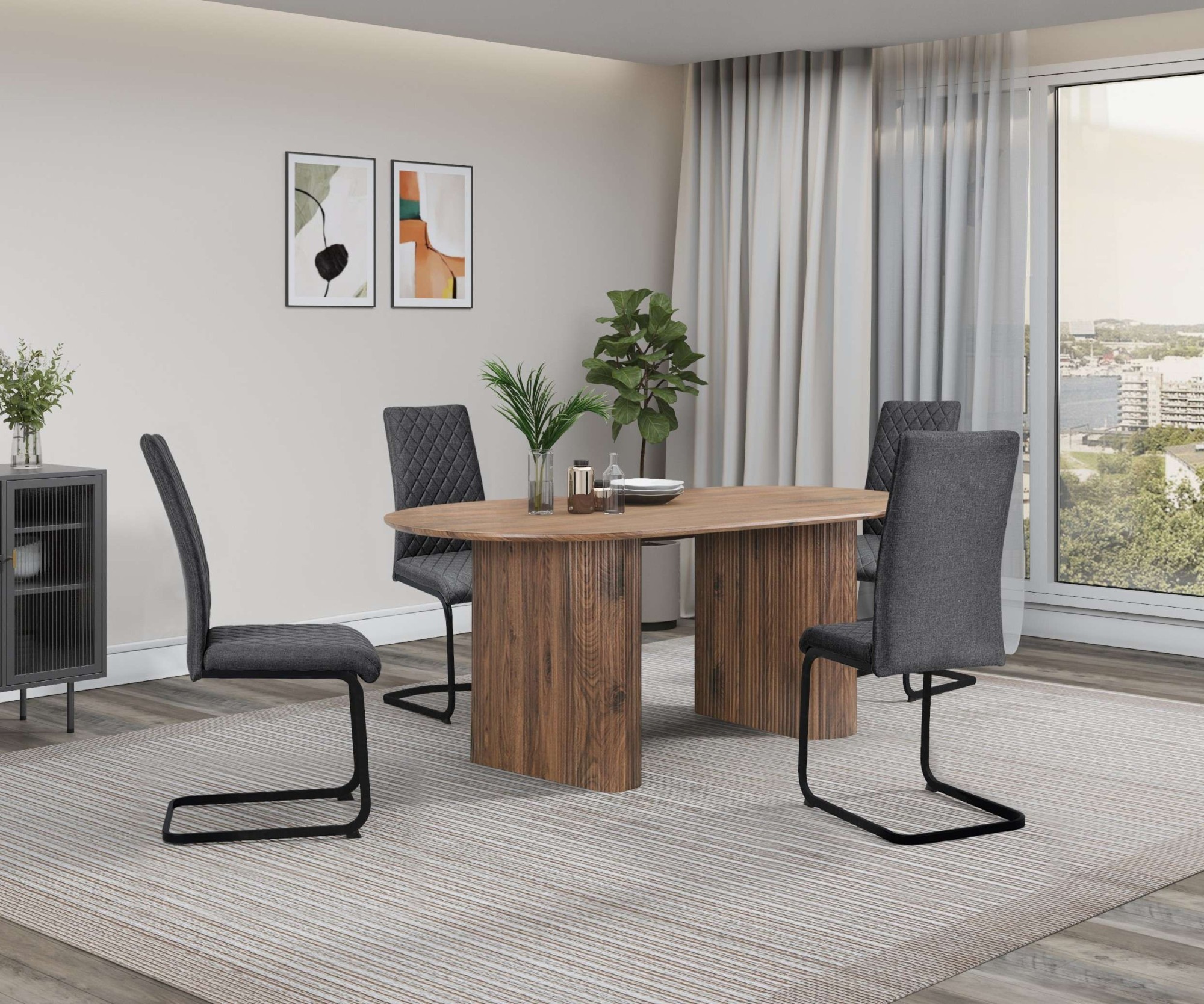 OTTO home Esszimmerstuhl »Valbourg« () Freischwinger, gepolsterte Rückenlehne und Sitzfläche, 2er Set