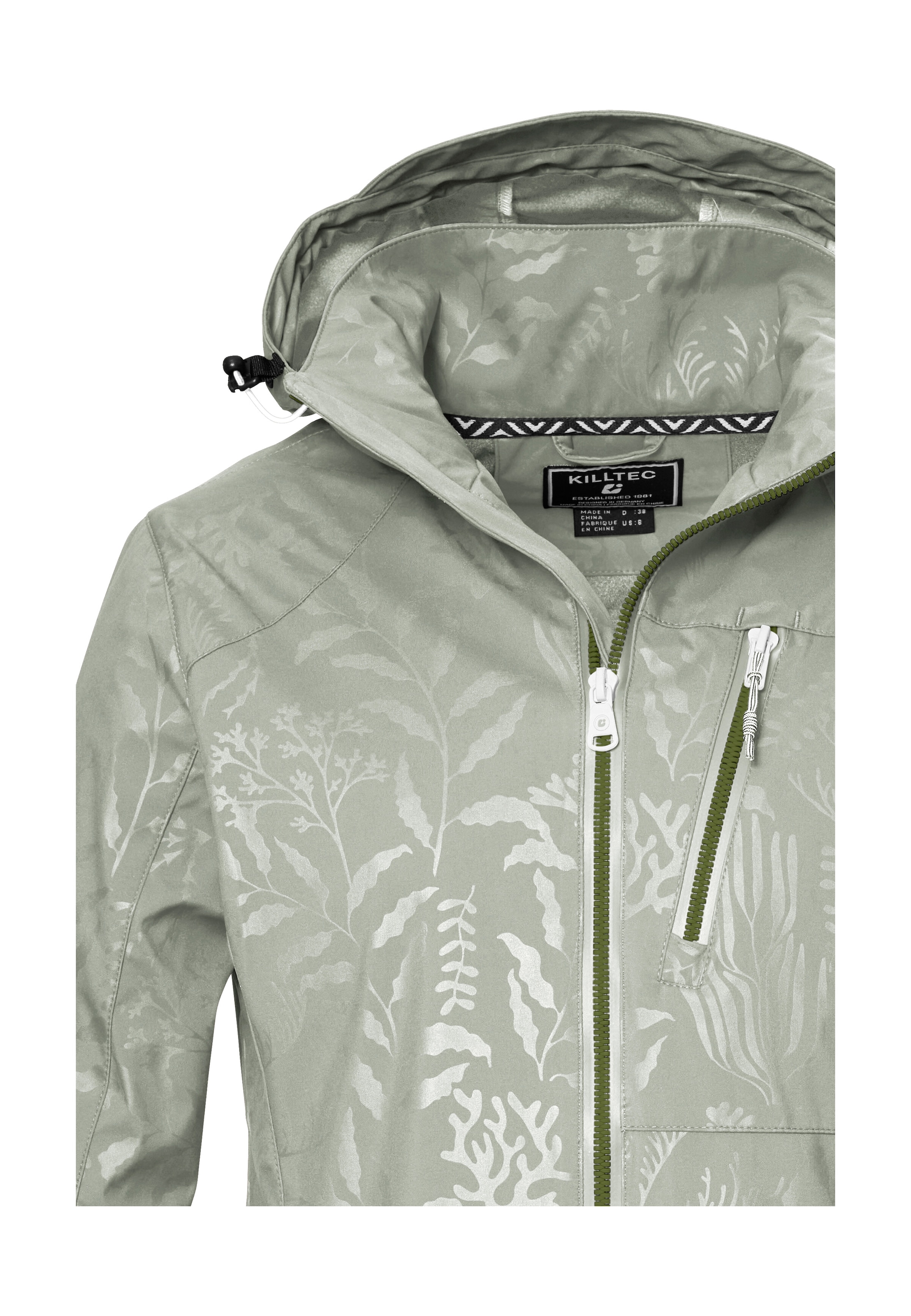 Killtec Softshelljacke »KOS 122 WMN SFTSHLL JCKT FLORAL« Softshelljacke: Wind- und wasserdicht, atmungsaktiv, Kapuze abzippbar