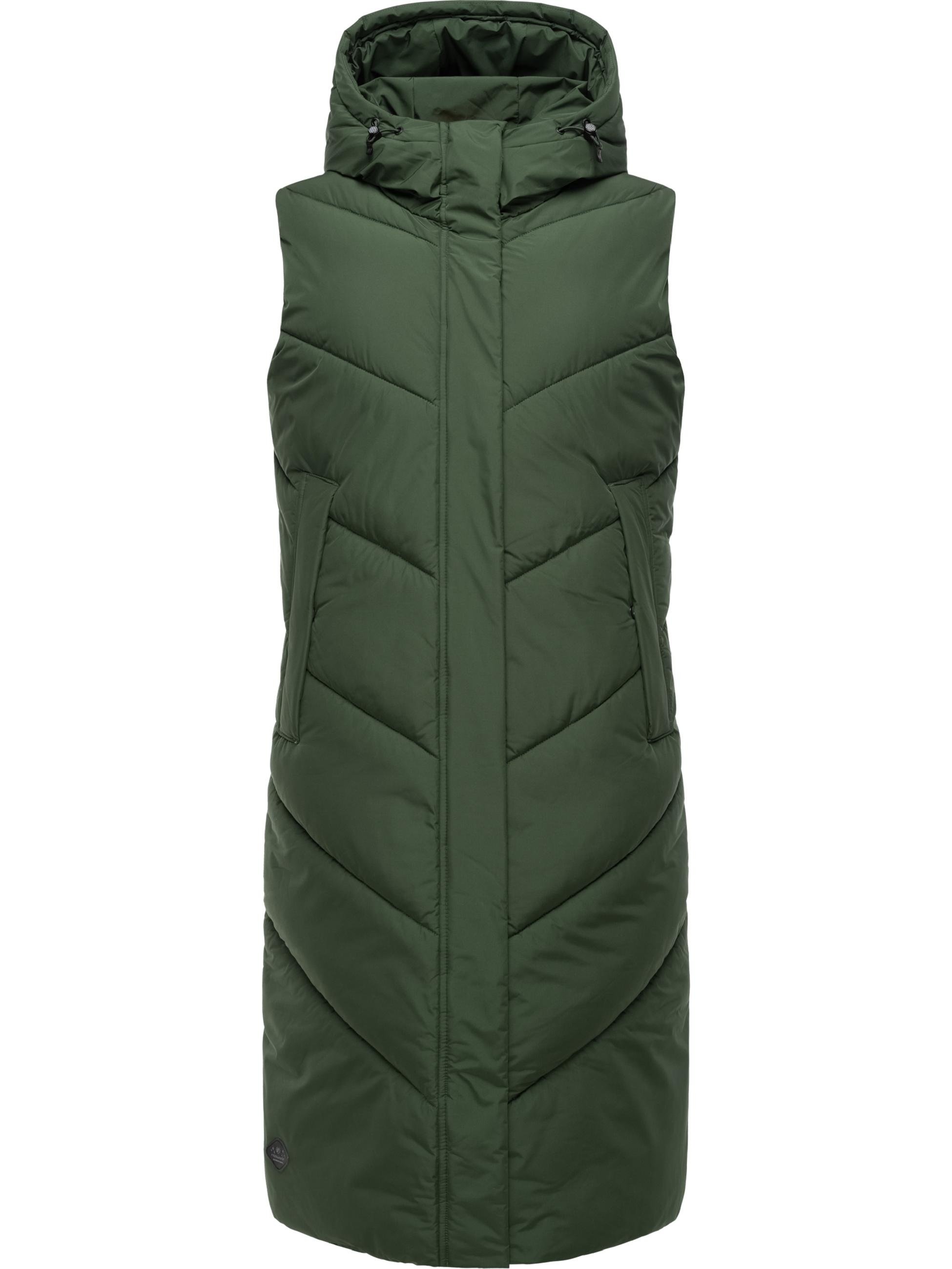 Ragwear Steppweste »Steppweste Suminka Vest«, (1 tlg.), Wasserdichte, lange Damen Winterweste