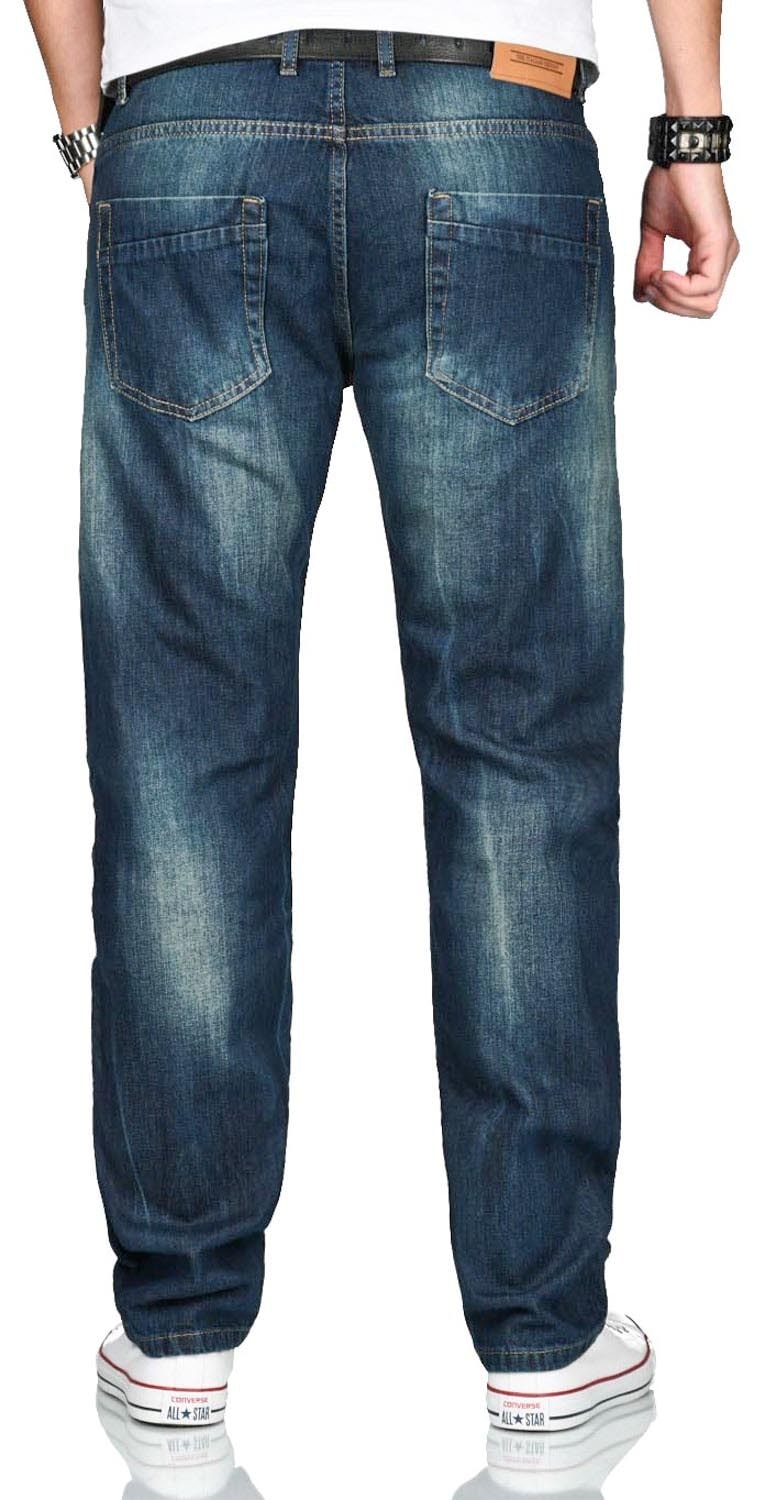 Alessandro Salvarini Regular-fit-Jeans »A. Salvarini Beppo Designer Herren Jeans Hose Basic Jeanshose Comfort Fit«