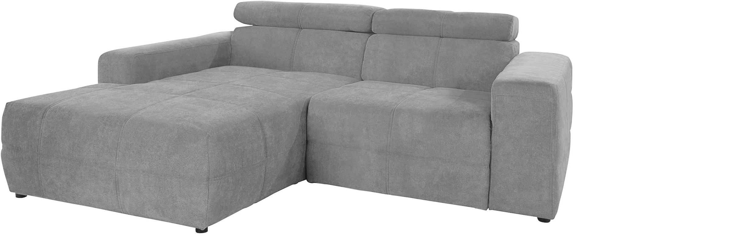 DOMO collection Ecksofa »Brandon kleine Ausführung B/T/H: 214/100/80 cm«, Mit Kopfteilverstellung, auch in Leder und Cord, L-Form