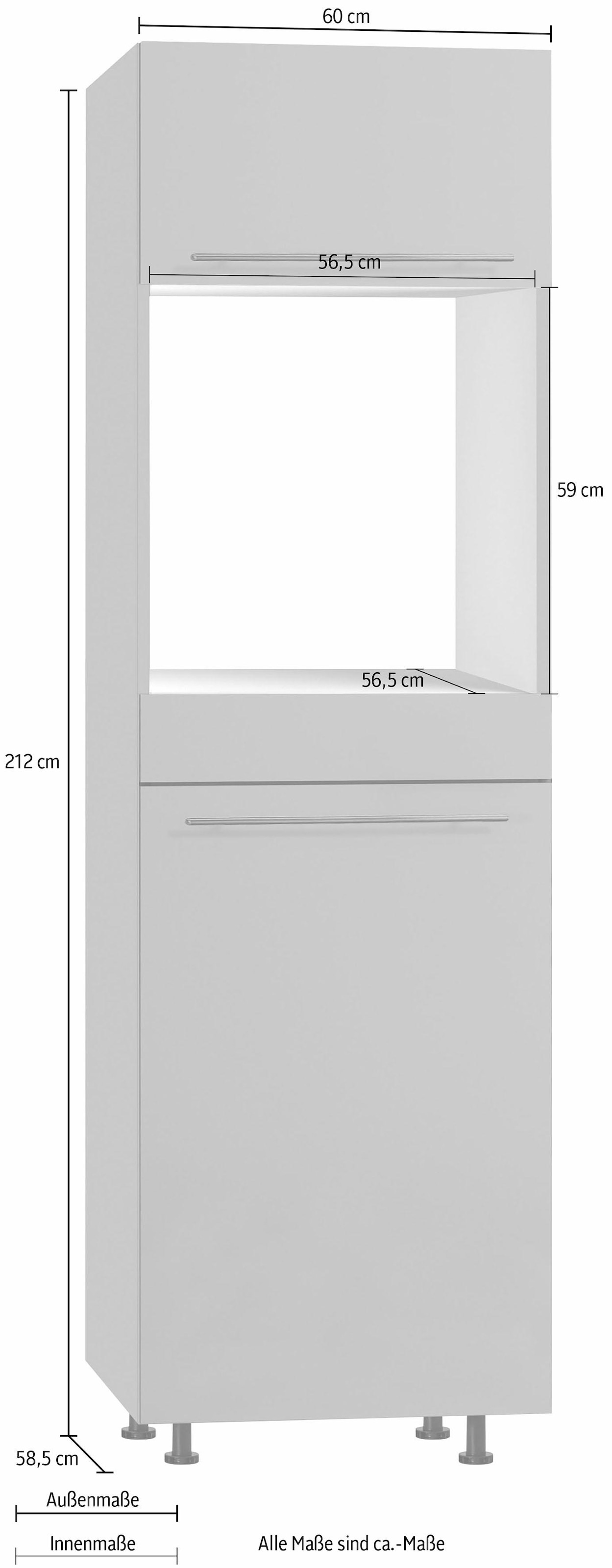 OPTIFIT Backofen/Kühlumbauschrank »Bern«, 60 cm im hoch, höhenverstellbaren Stellfüßen 212 bestellen Shop mit Online cm breit, OTTO
