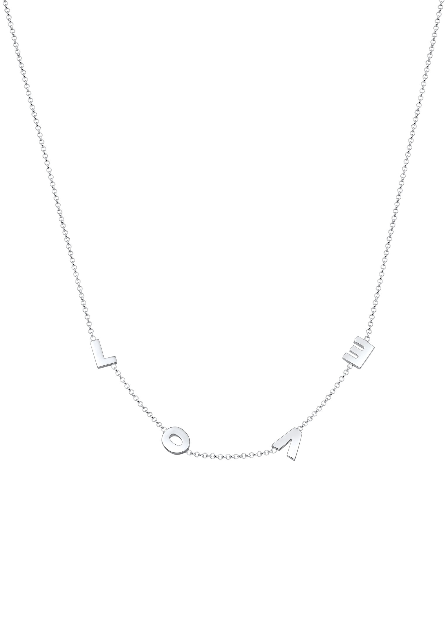 Elli Kette mit Anhänger »Halskette Erbskette Love Wording 925er Silber«