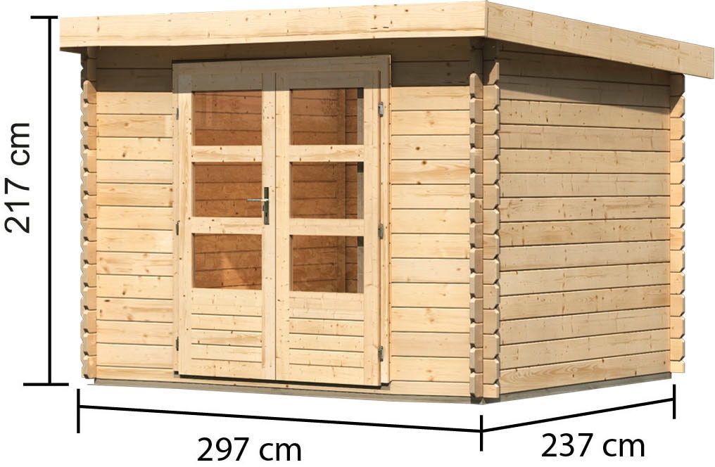 Karibu Gartenhaus »Schloßsee 3« terragrau oder natur