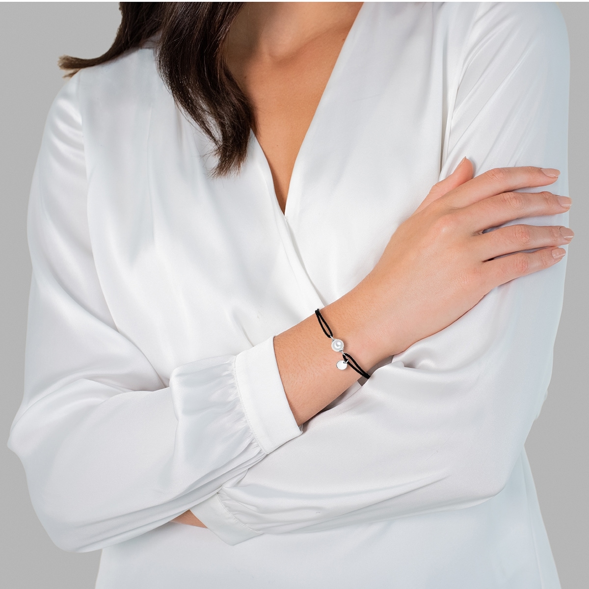 Rafaela Donata Perlenarmband »RD385«, (1 tlg.), Armband Sterling Silber Muschelkernperle weiß
