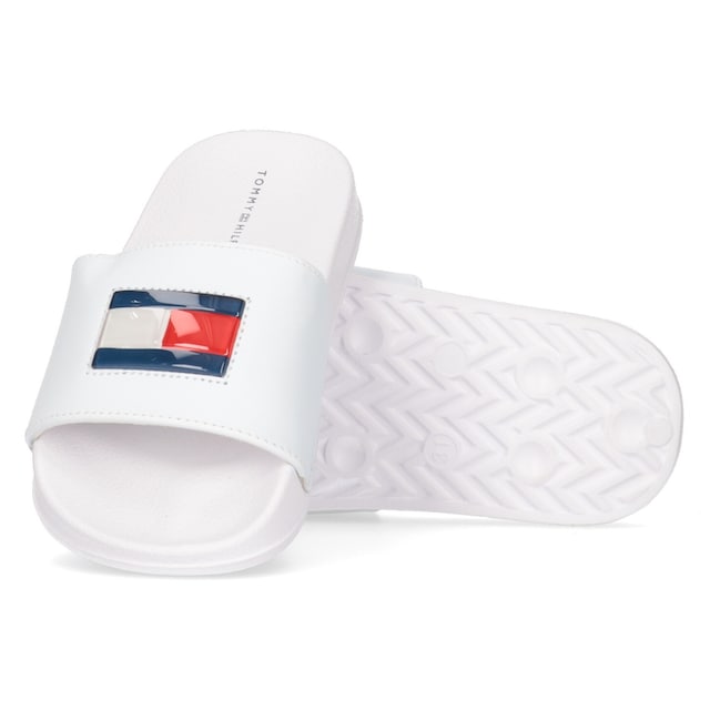 Tommy Hilfiger Pantolette »FLAG POOL SLIDE WHITE«, als Pool-Slides tragbar  online bei OTTO