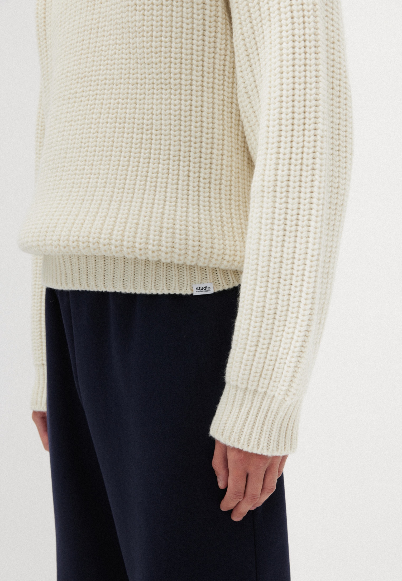 studio seidensticker Strickpullover »Studio«, Langarm Rundhals Uni