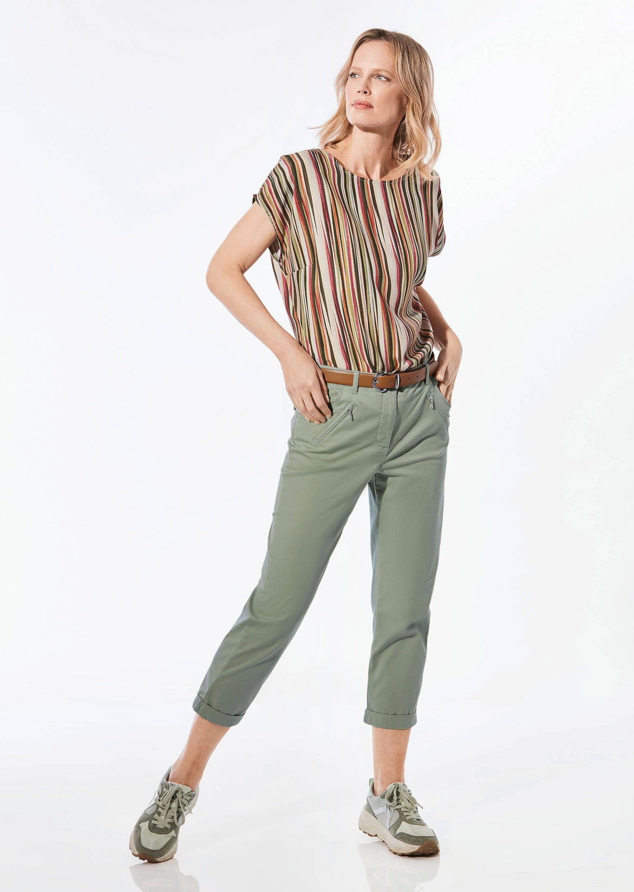 GOLDNER 7/8-Hose »Lässige Chinohose mit weichem Peach-Finish«