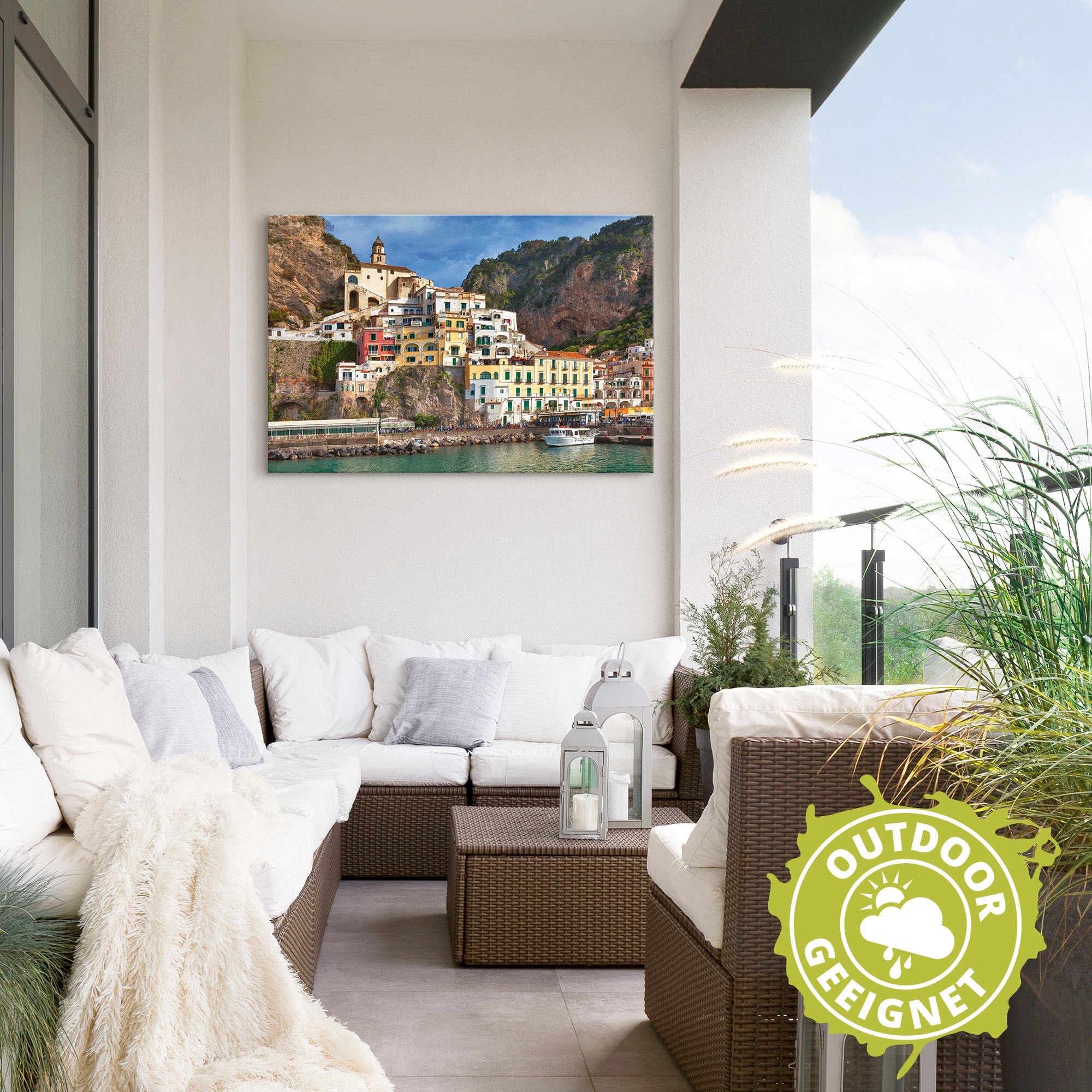 Artland Wandbild »Hafen von Amalfi an der Amalfiküste« Italien 1 Stk. tlg. als Alubild, Outdoorbild, Leinwandbild, Poster in verschied. Größen