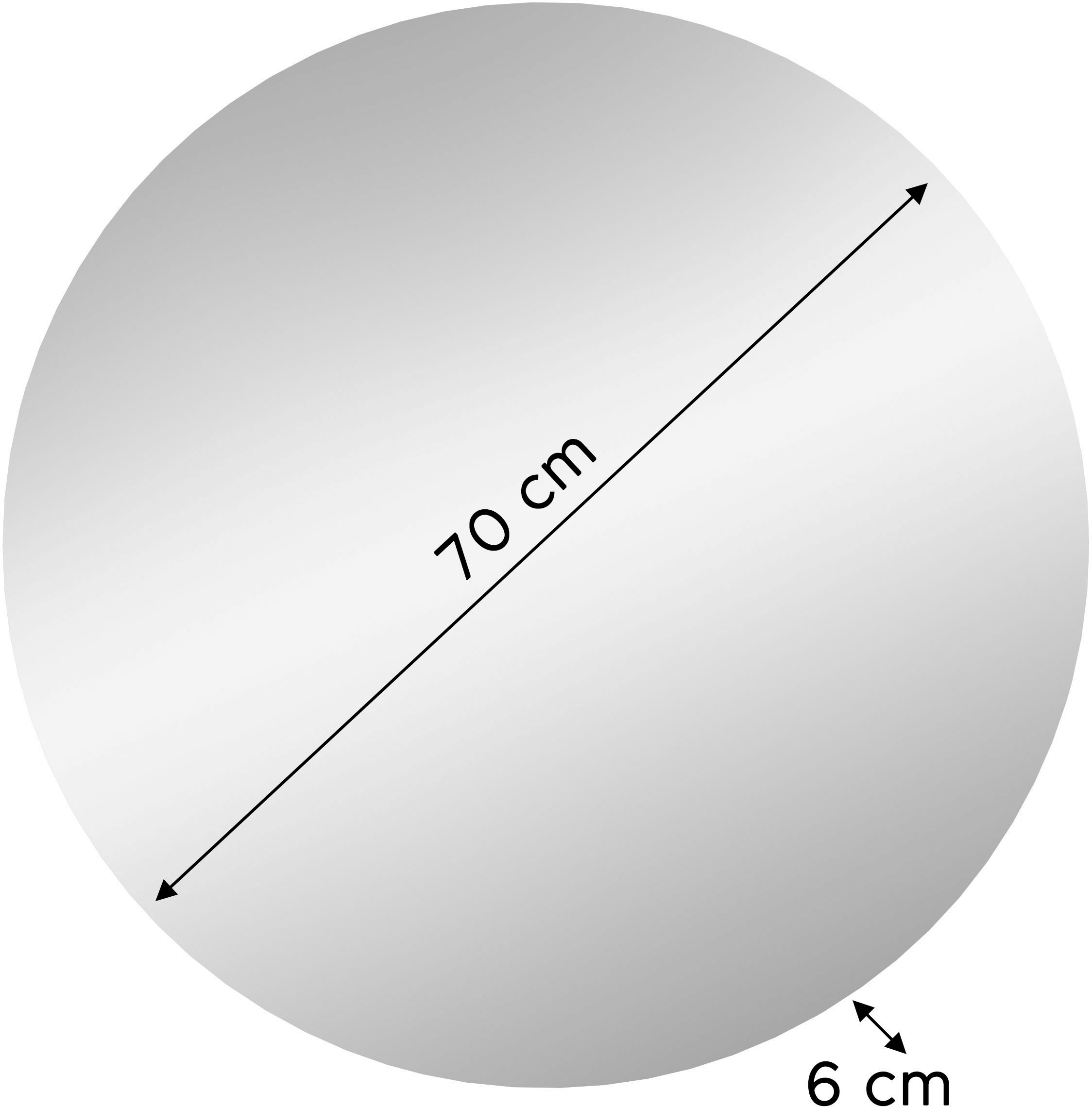 INOSIGN Wandspiegel »EVRID, rund, Durchmesser 70 cm« Spiegel, Garderobenspiegel, Flurspiegel, Dielenspiegel, Spiegelpaneel