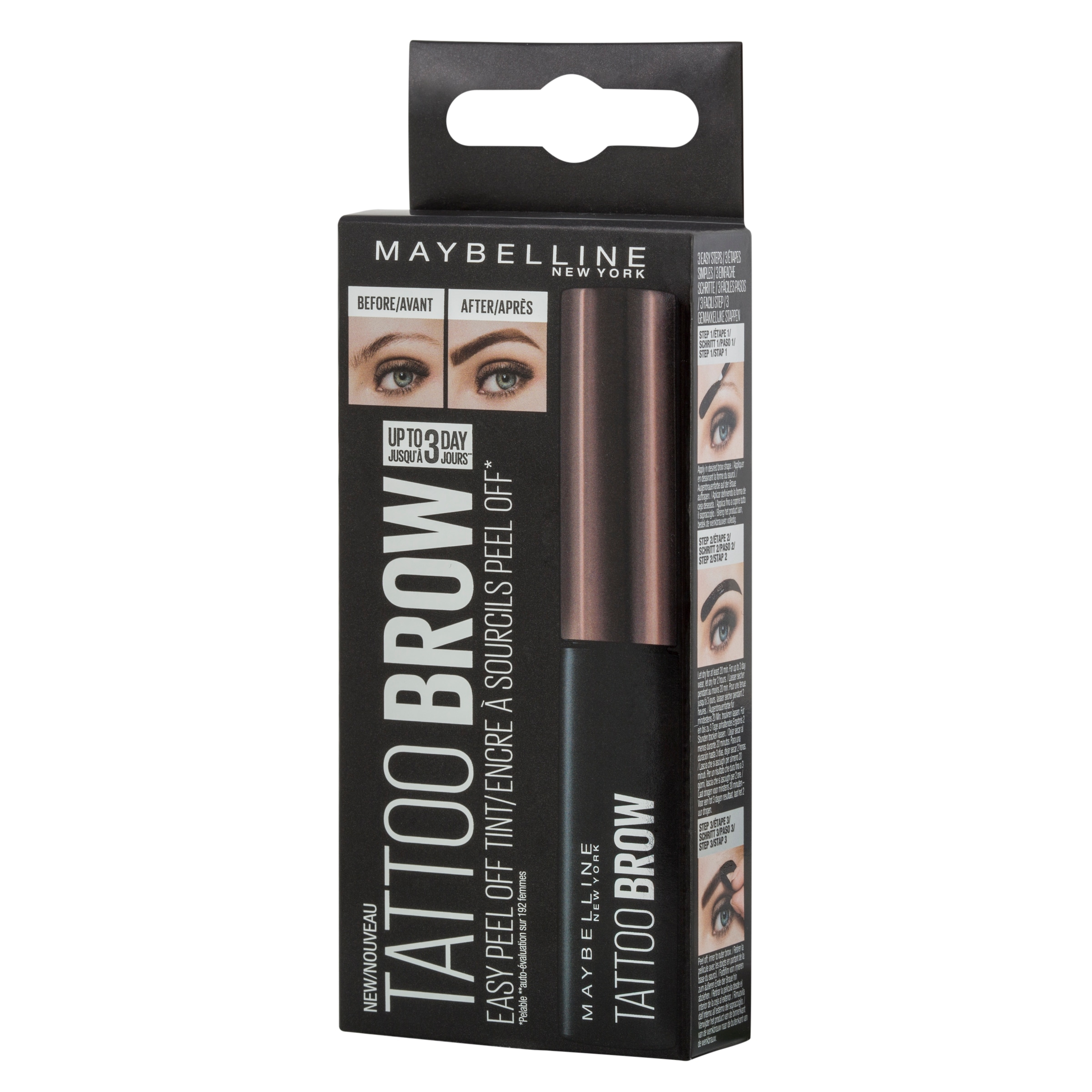 MAYBELLINE NEW YORK Augenbrauen-Gel »Eye Brow Tattoo Gel«, mit innovativer Peel-off-Formel