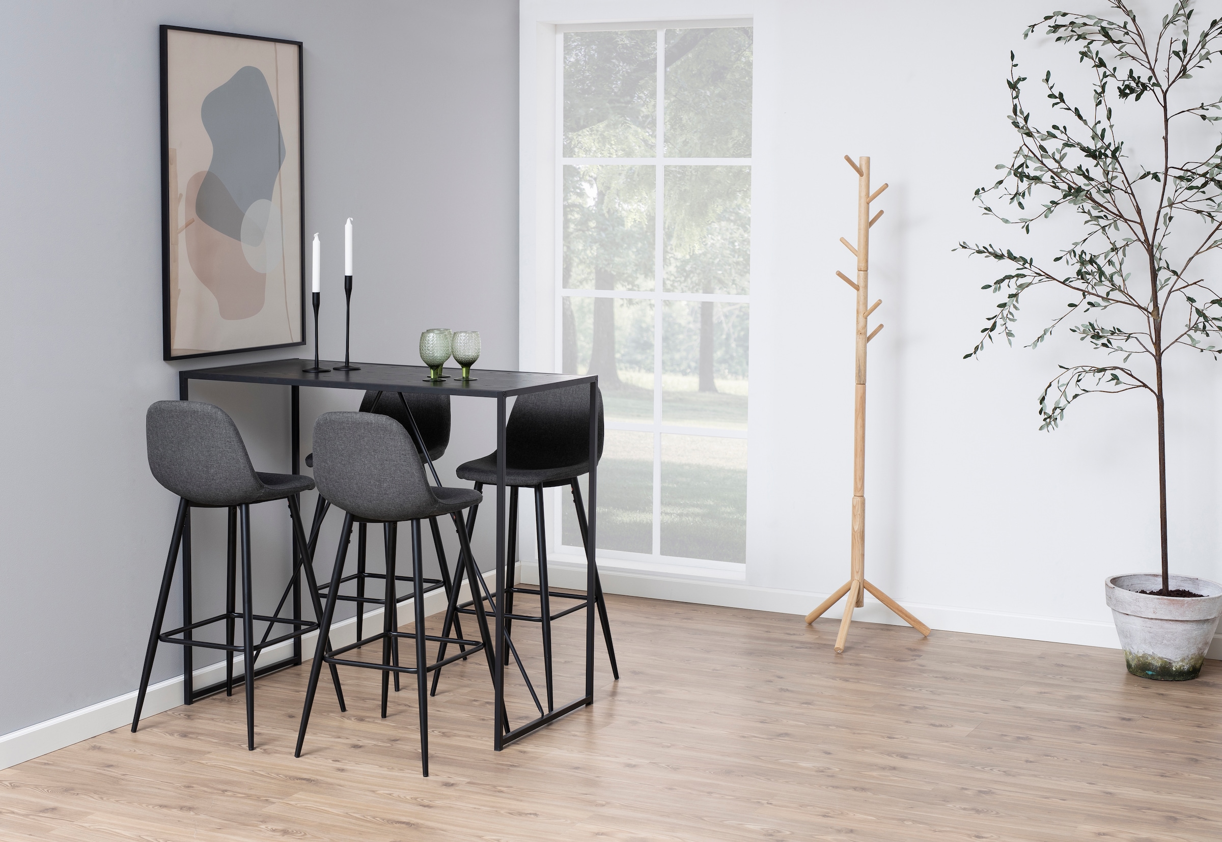 ACTONA GROUP Bartisch, mit schmalem Metallfuß, Breite 120 cm, in weiteren Variationen