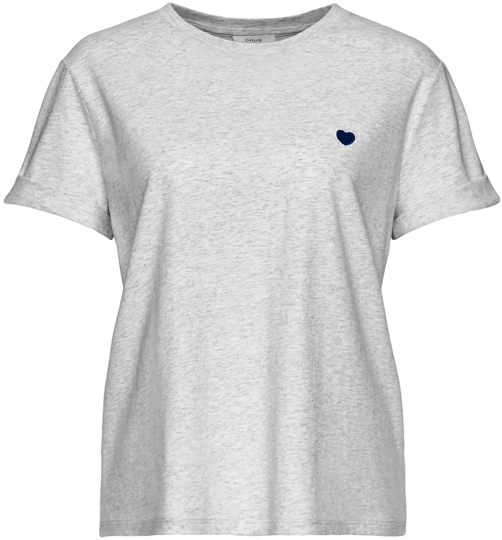 OPUS T-Shirt »Serz«, kaufen OTTO kleiner im mit Shop Online Herz-Stickerei