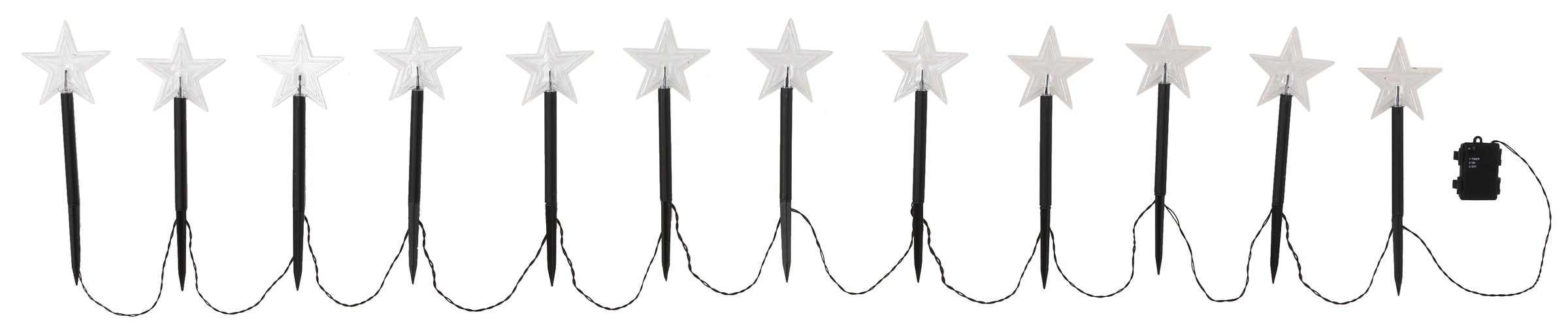 Star-Max LED Gartenleuchte »Leuchtstab Stern«, mit 12 Erdspießen