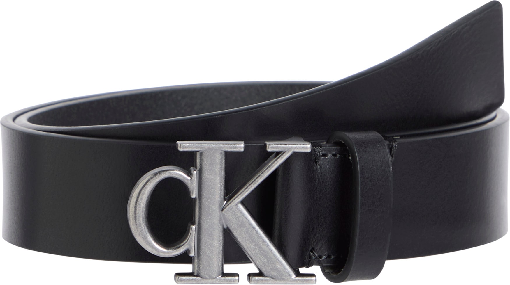 Calvin Klein Jeans Ledergürtel »MONOGRAM PLAQUE BUCKLE 35MM«, im schlichten Design