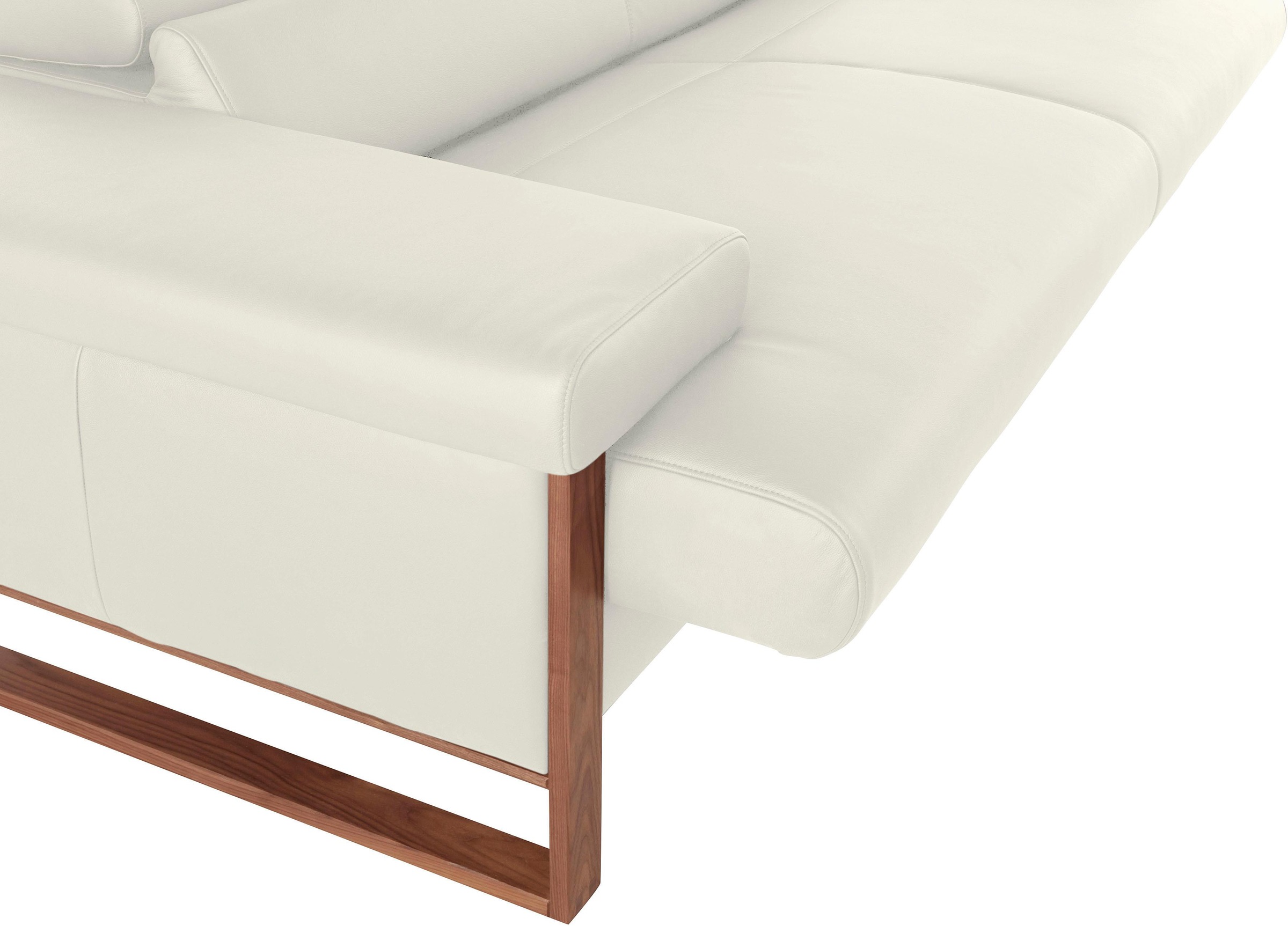 W.SCHILLIG 2,5-Sitzer »finn«, German Design Award 2016, Fußgestell Nussbaum natur, Breite 230 cm