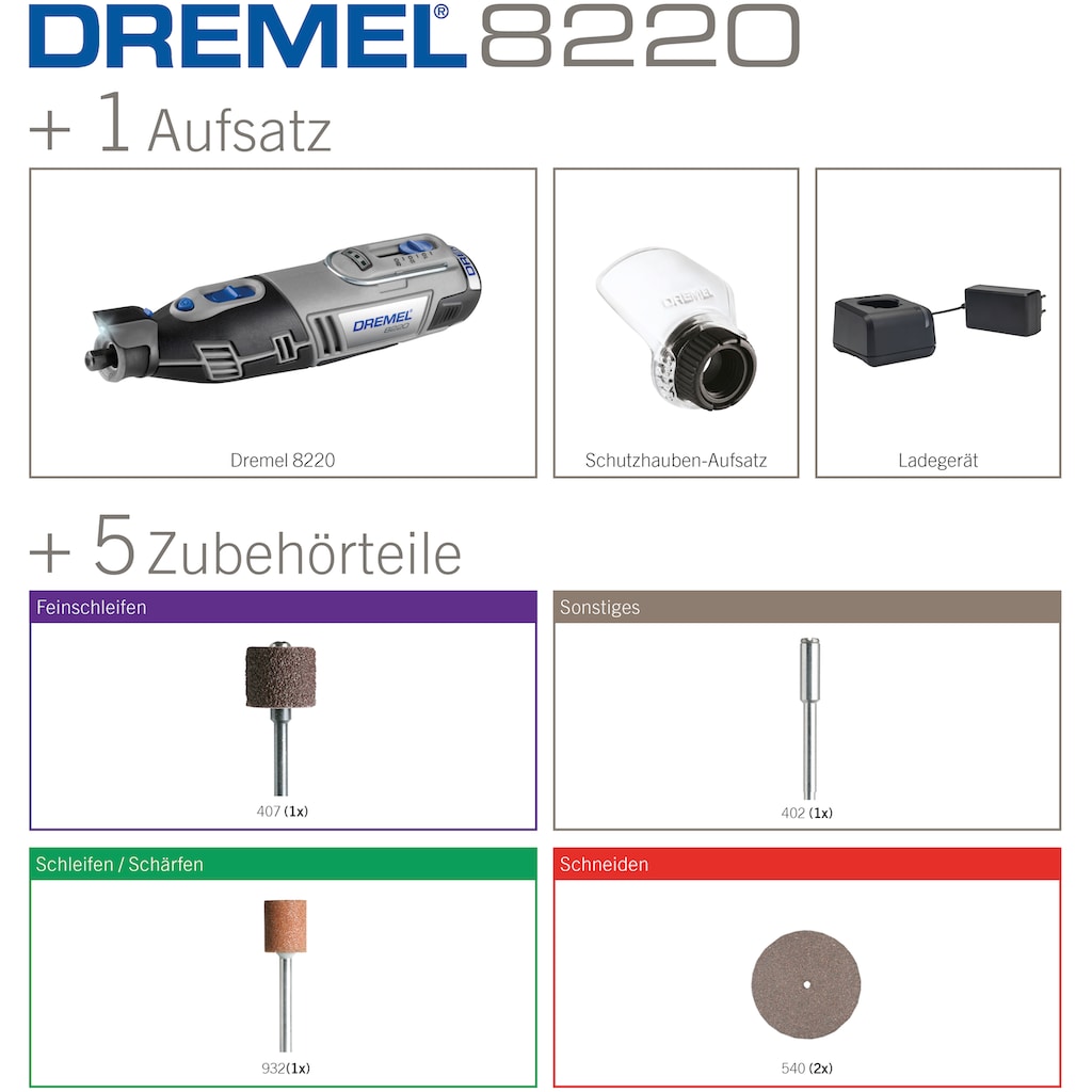 DREMEL Akku-Multifunktionswerkzeug »DREMEL® 8220-1/5«