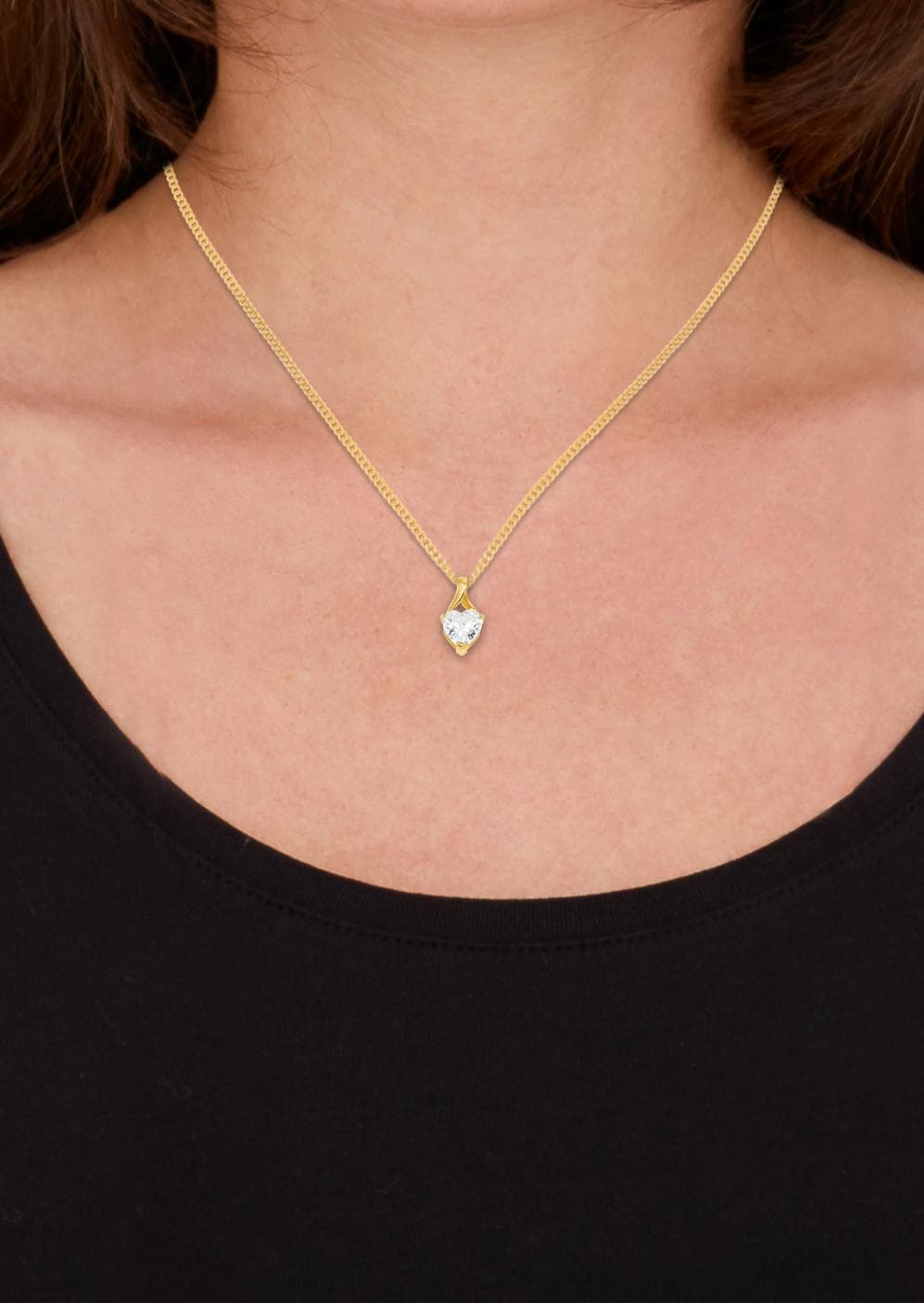 Amor Kette mit Anhänger »Schmuck Geschenk Halskette Herz LIEBE 2014209 Gold  375«, mit Zirkonia bestellen bei OTTO