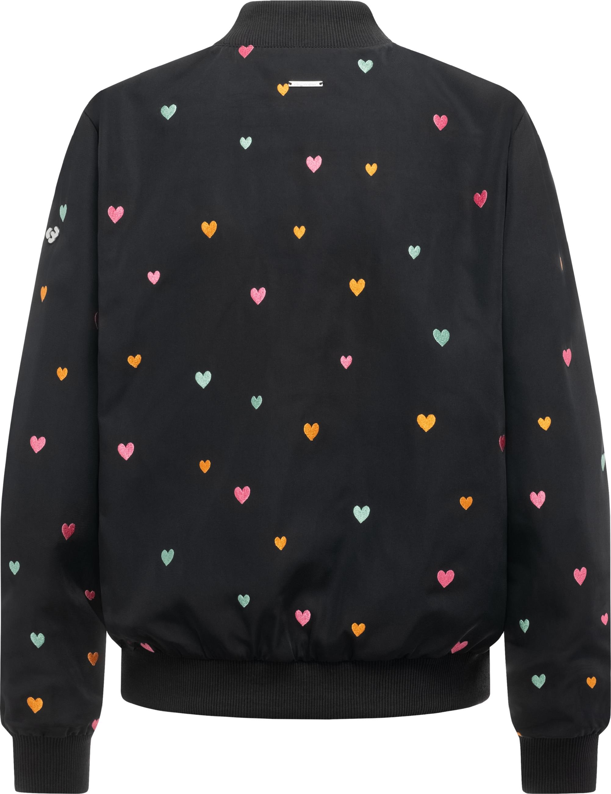 Ragwear Bomberjacke »Bomberjacke Lunara Hearts« ohne Kapuze Blousonjacke mit verspielten Stickereien
