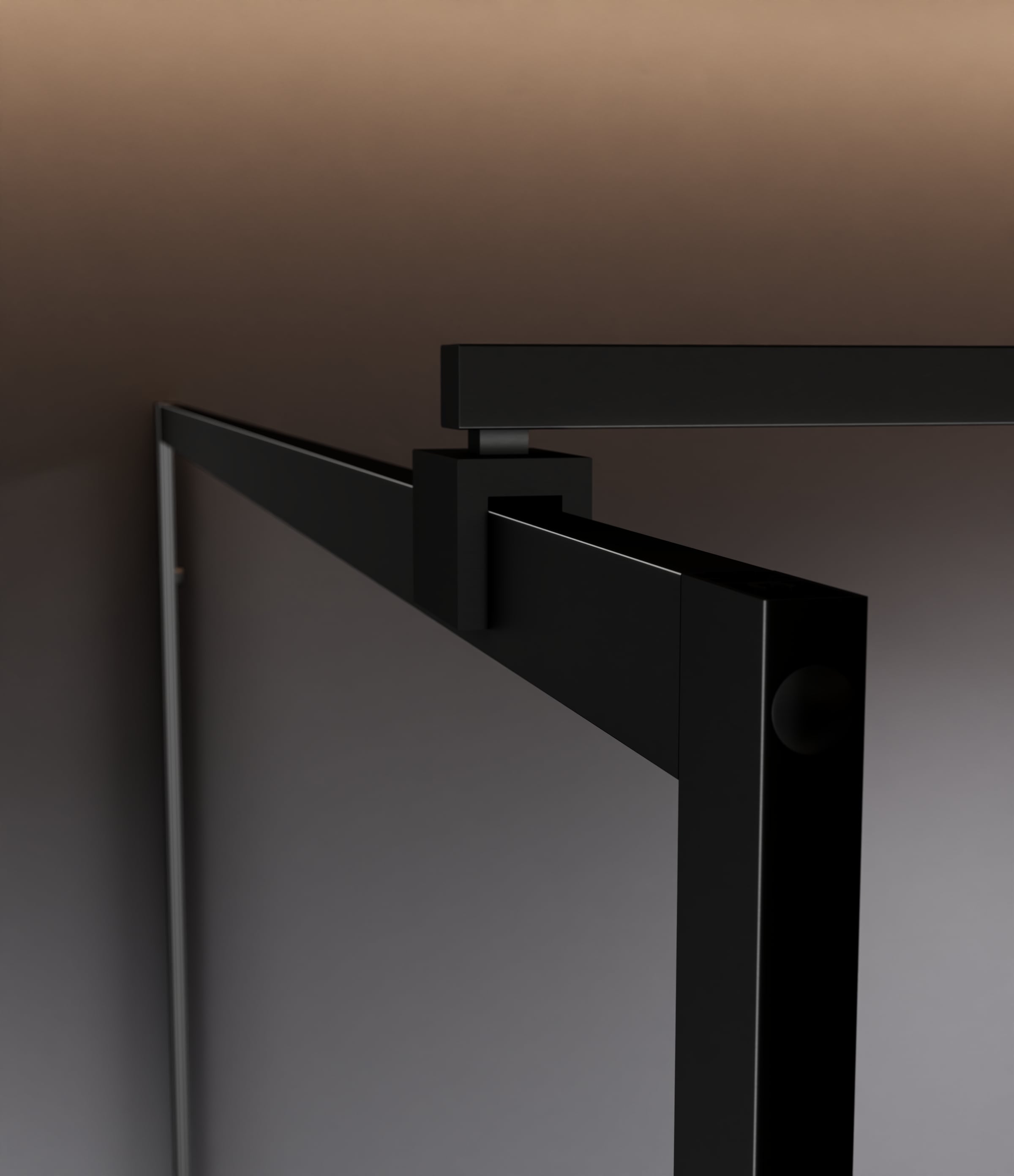 welltime Walk-in-Dusche »Walk-In Foggy Black« Milchglaseinsatz für perfekten Sichtschutz