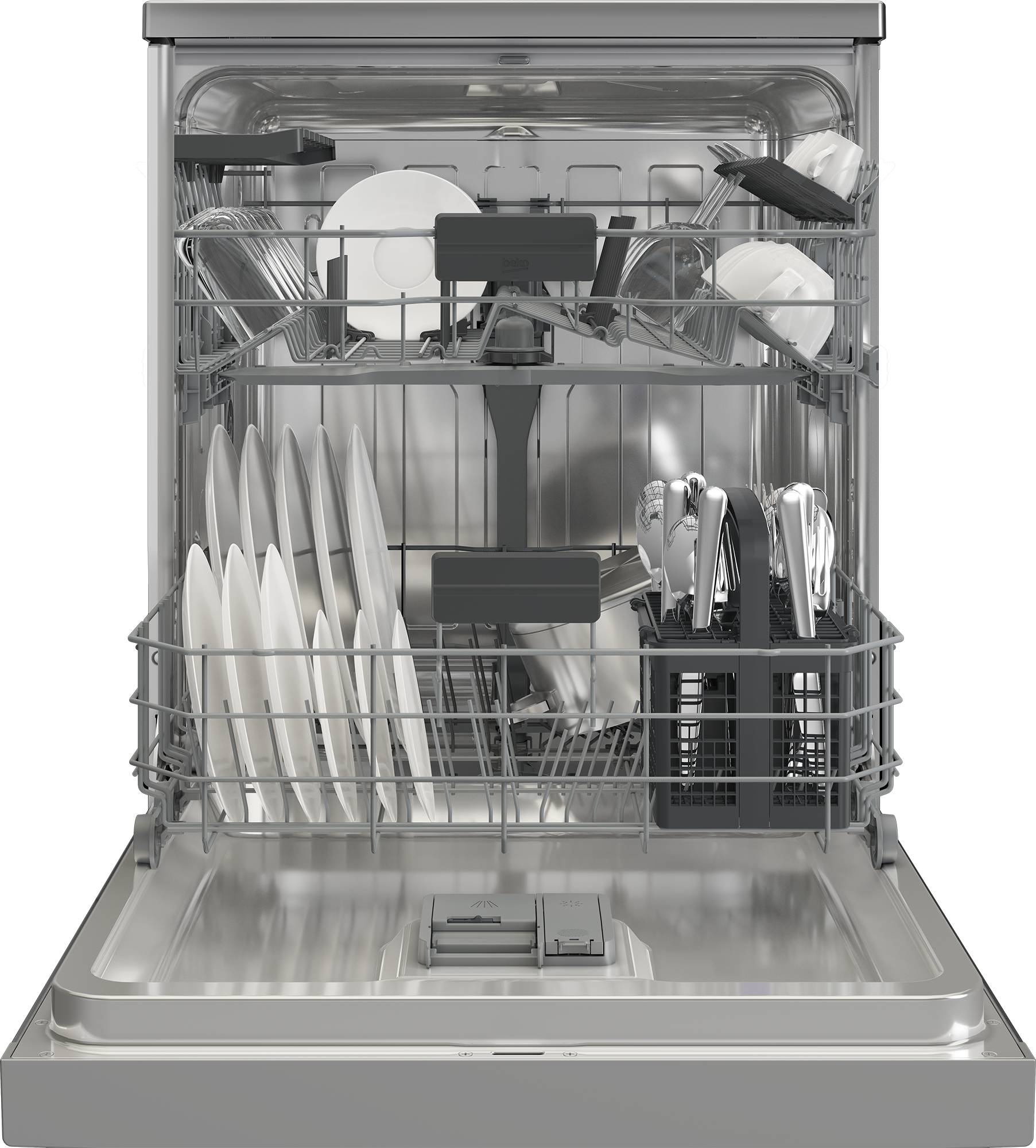 BEKO Standgeschirrspüler »BDFN36451X« 9,5 l 14 tlg. Maßgedecke Quick&Shine – schnelle Reinigung mit optimaler Trocknung