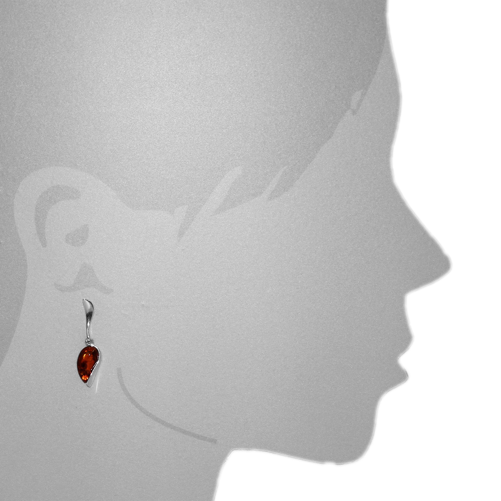 OSTSEE-SCHMUCK Paar Ohrhänger »- Elida - Silber 925/000 - Bernstein«