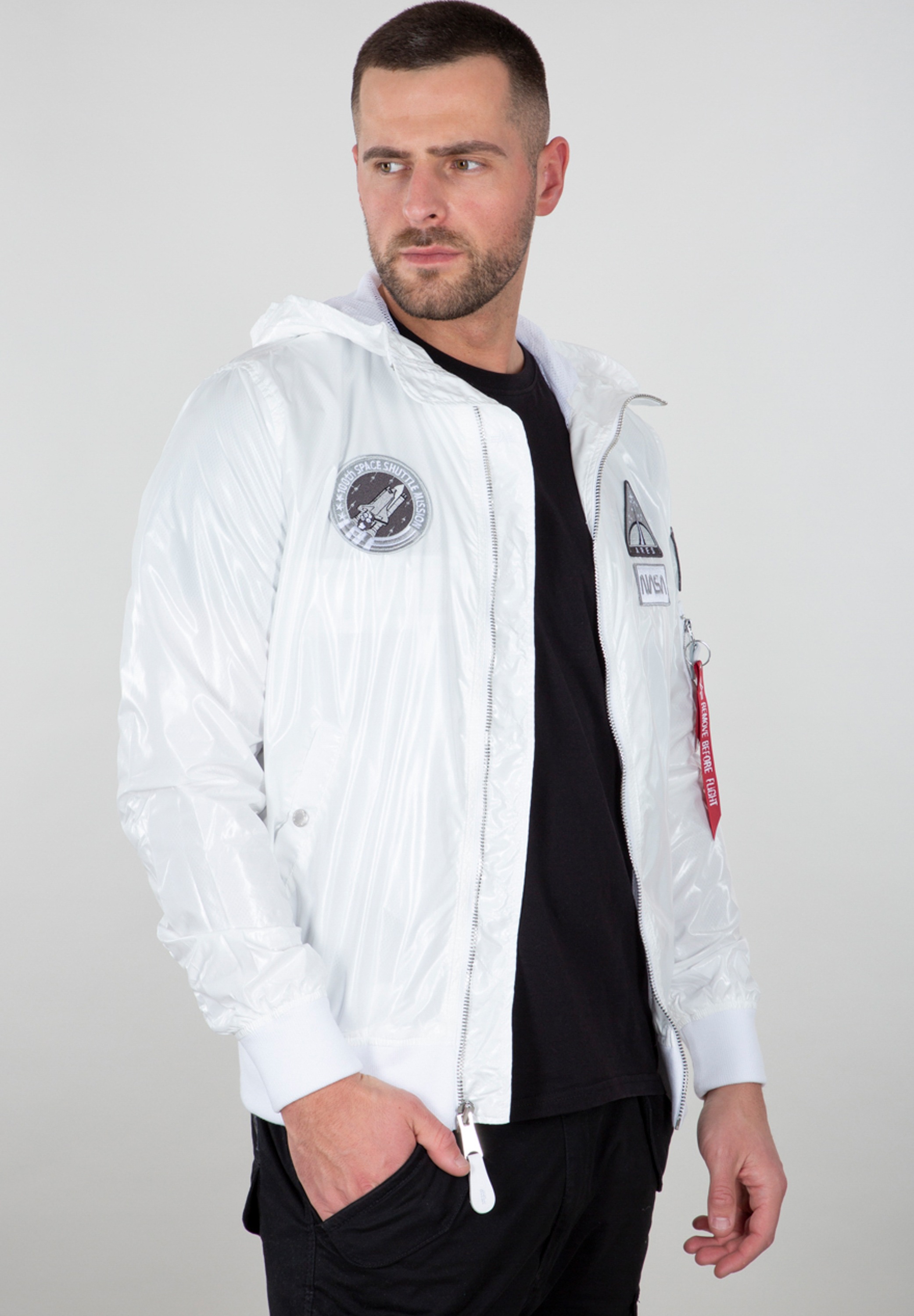 Alpha Industries Bomberjacke »Alpha Industries Men - Bomber Jackets MA-1 LW Hooded NASA«
