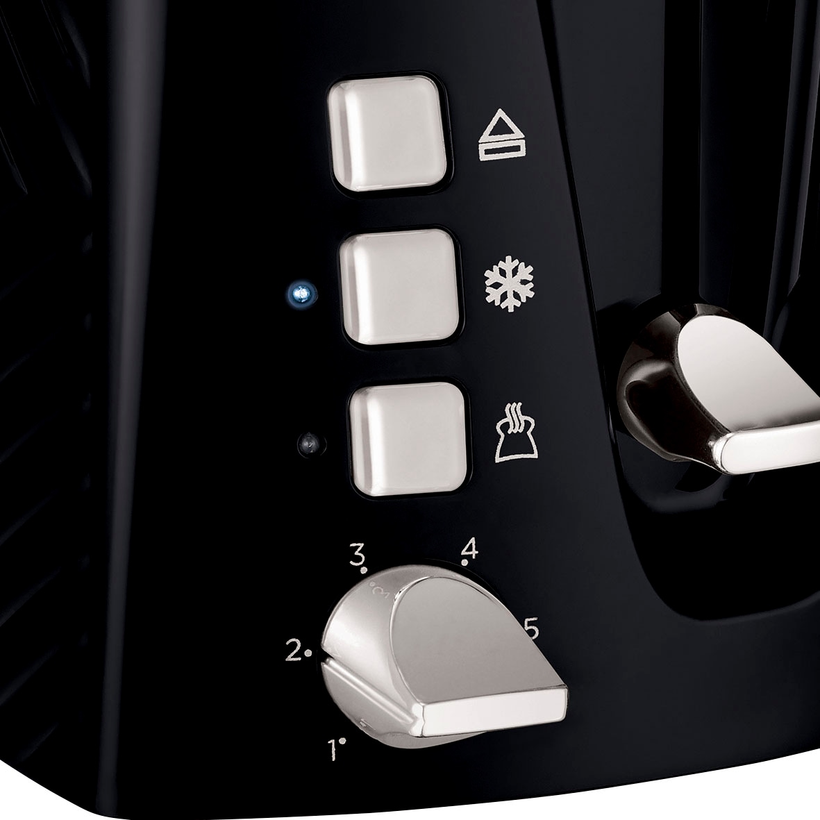 RUSSELL HOBBS Toaster »Groove 26390-56, schwarz, 850 Watt - Brötchenaufsatz & Krümelschublade«, 2 Schlitze, 850 W