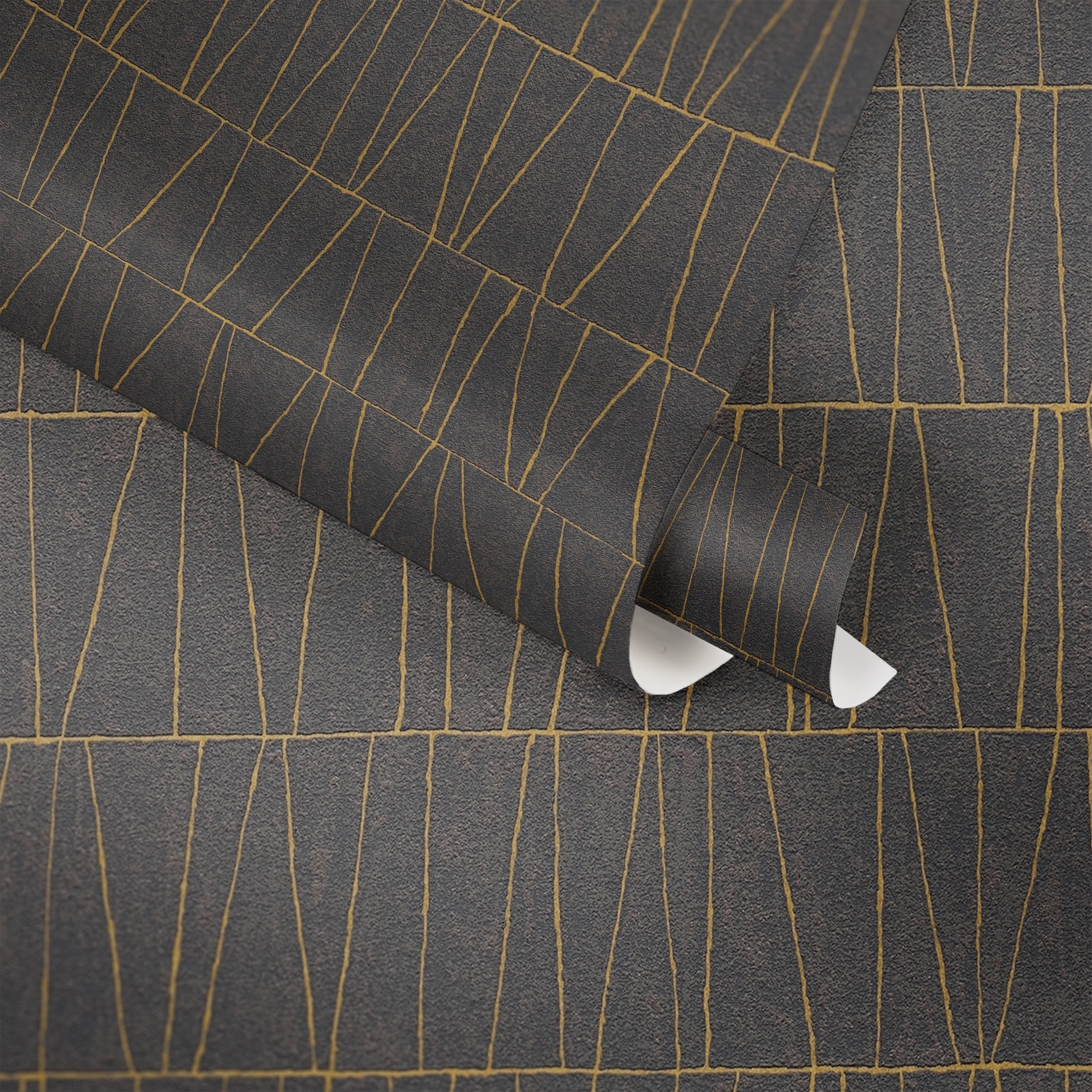 A.S. Création Vliestapete »Jade 2 Grafik-Tapete Mustertapete Metallic-Effekt Dreiecke« glänzend strukturiert Vliestapete geometrisch für Schlafzimmer Küche Wohnzimmer Grafik Flur