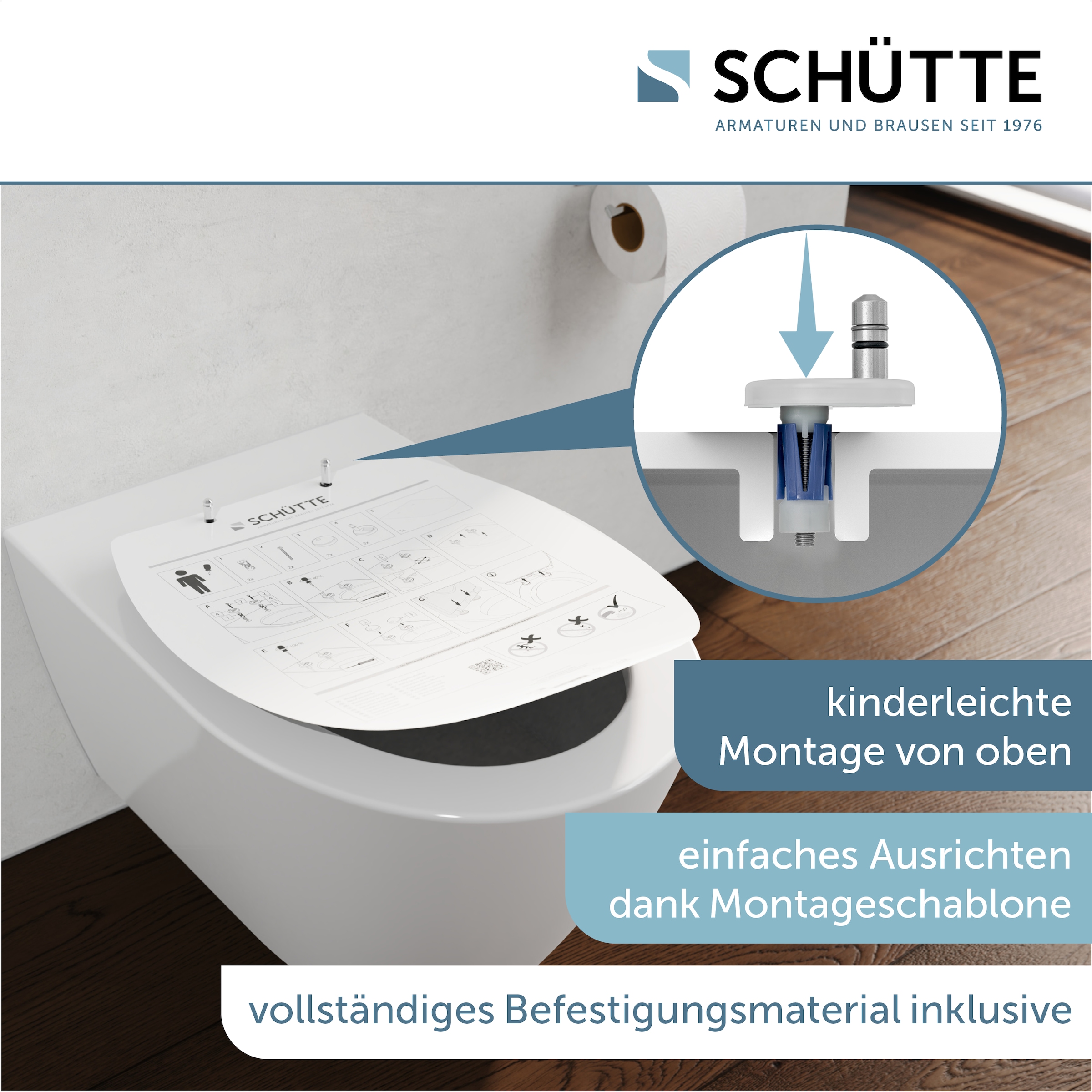 Schütte WC-Sitz »WHITE PREMIUM« Thermoplast, Absenkautomatik, Schnellverschluss, belastbar bis 300 kg