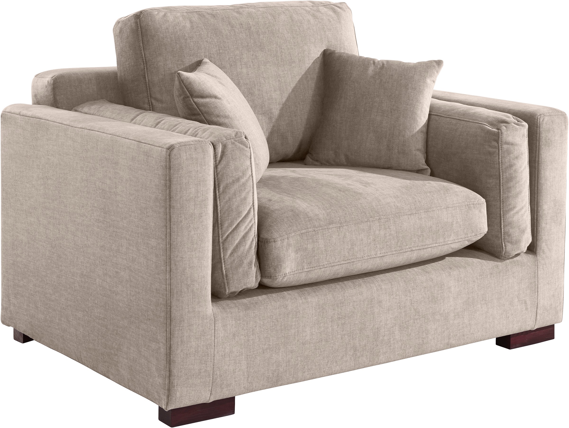 Home affaire Loveseat »Fresh Pond Sessel« weicher Sitzkomfort, incl. Zierkissen, B/T/H: 140/96/95 cm