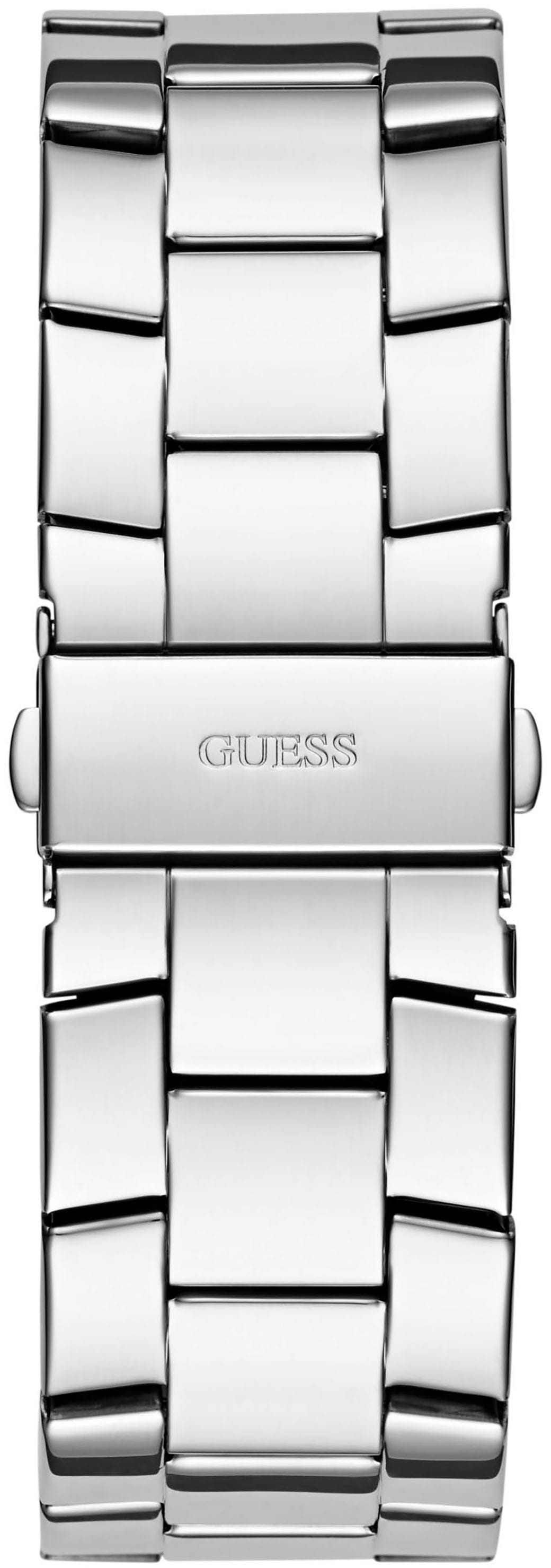 Guess Multifunktionsuhr »MAJESTIC«, Quarzuhr, Armbanduhr, Herren, Datum, 12/24-Std.-Anzeige,Kristallsteine