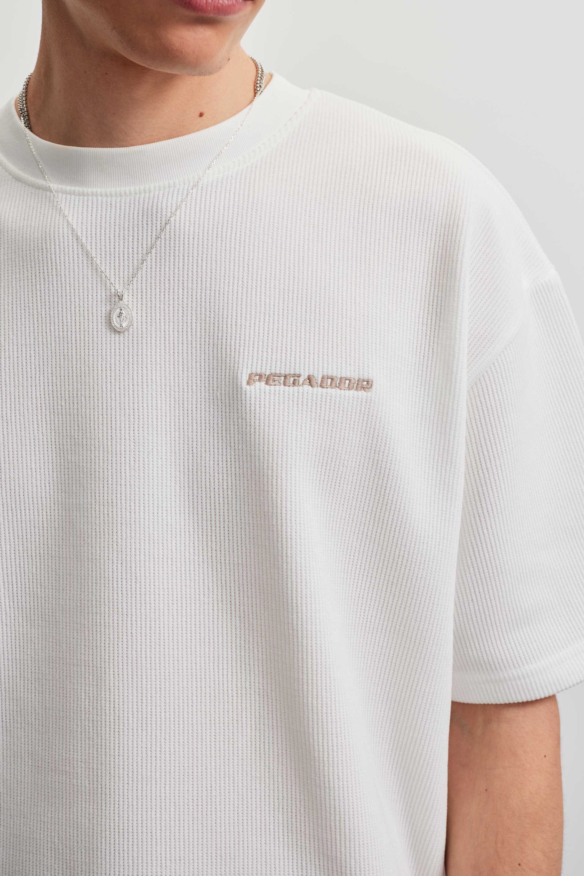 PEGADOR Rundhalsshirt »LAGOS OVERSIZED SOFT RIB TEE« Baumwolle, oversize fit