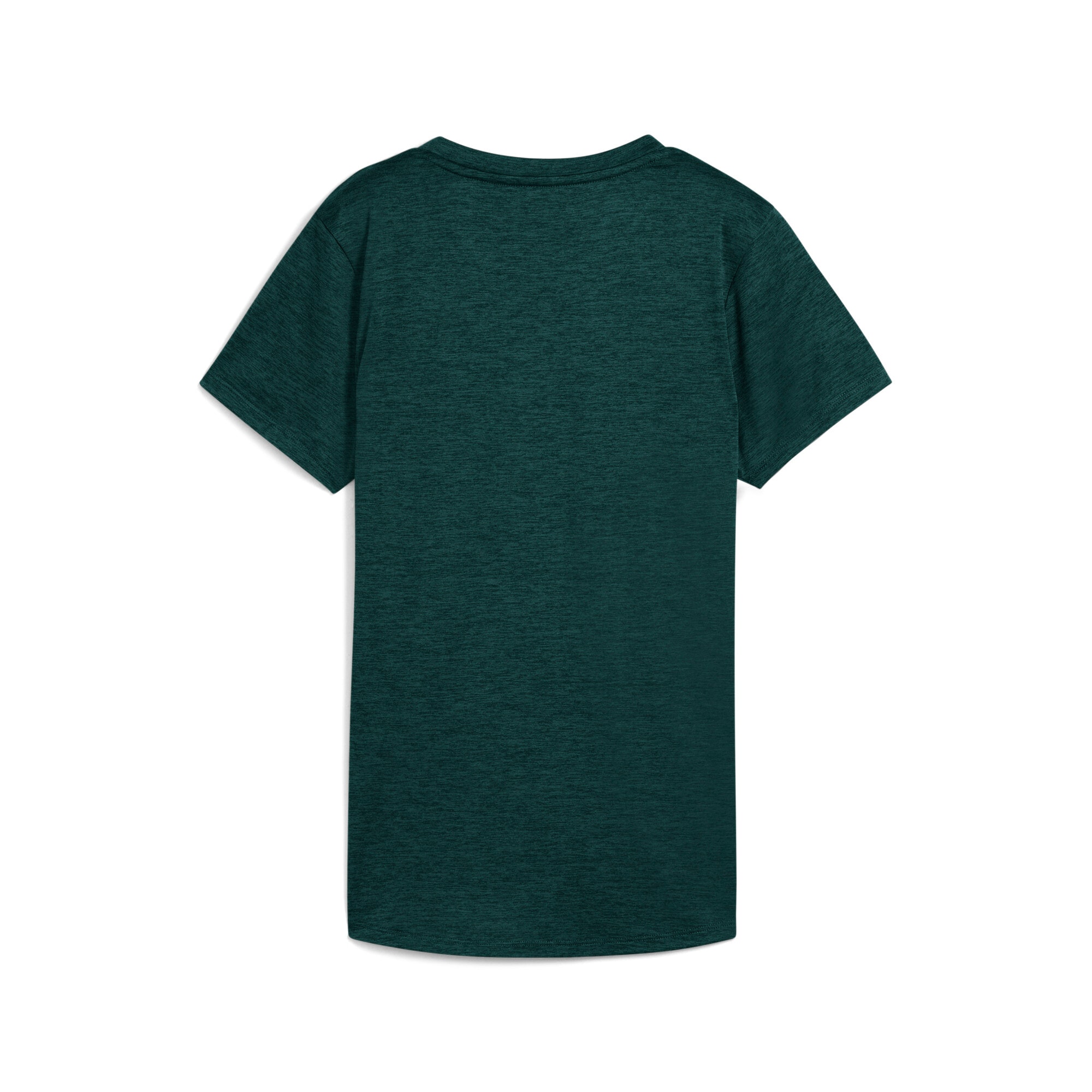 PUMA Trainingsshirt »W TAD ESSENTIAL HEATHER TEE« gerade Passform, Kurzarm, mit Seitenschlitzen, atmungsaktiv