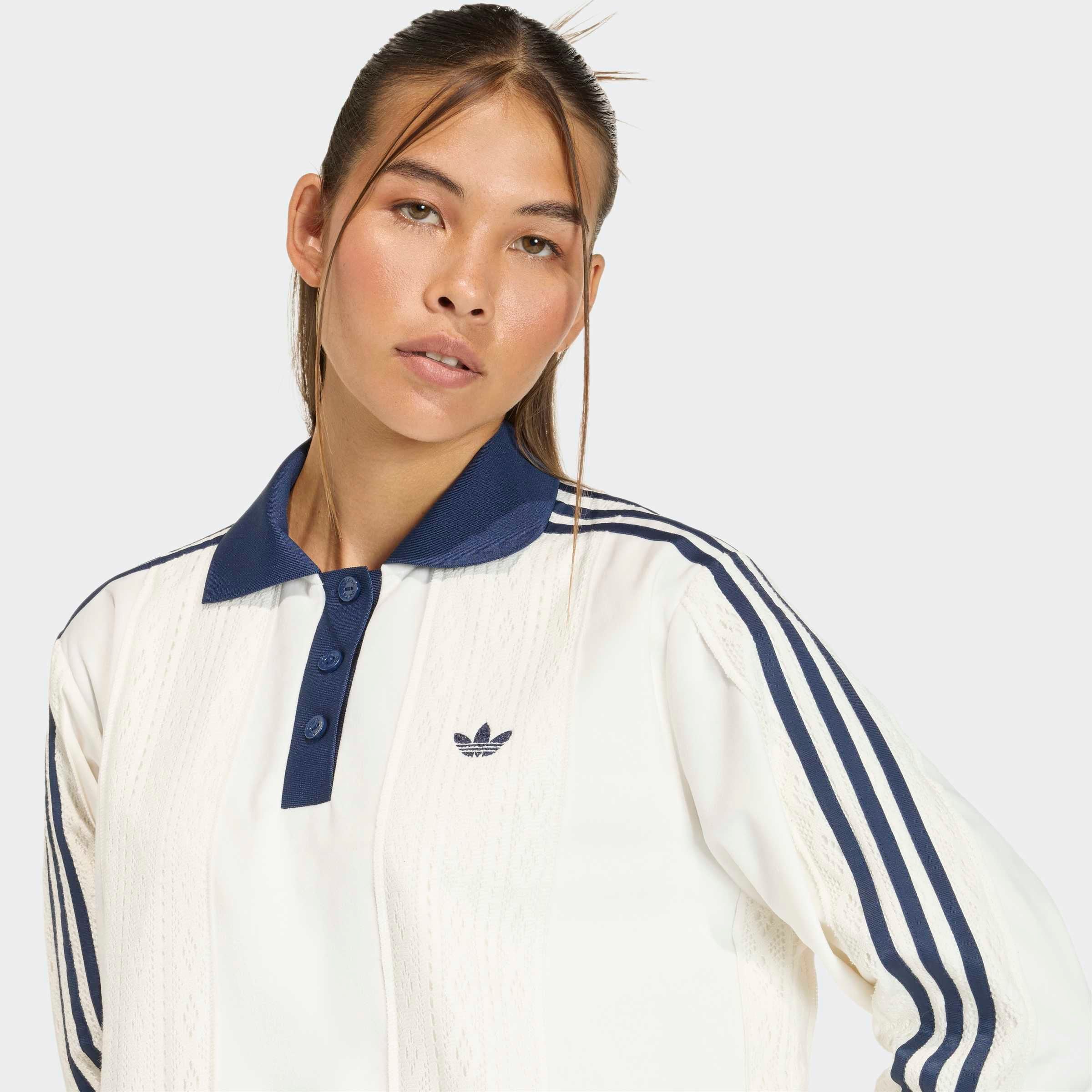 adidas Originals Langarmshirt »ADIDAS ORIGINALS WINTERISED LONGSLEEVE TRIKOT« Winterised Fußballtrikot, Mischung aus Velours und Häkelstoff