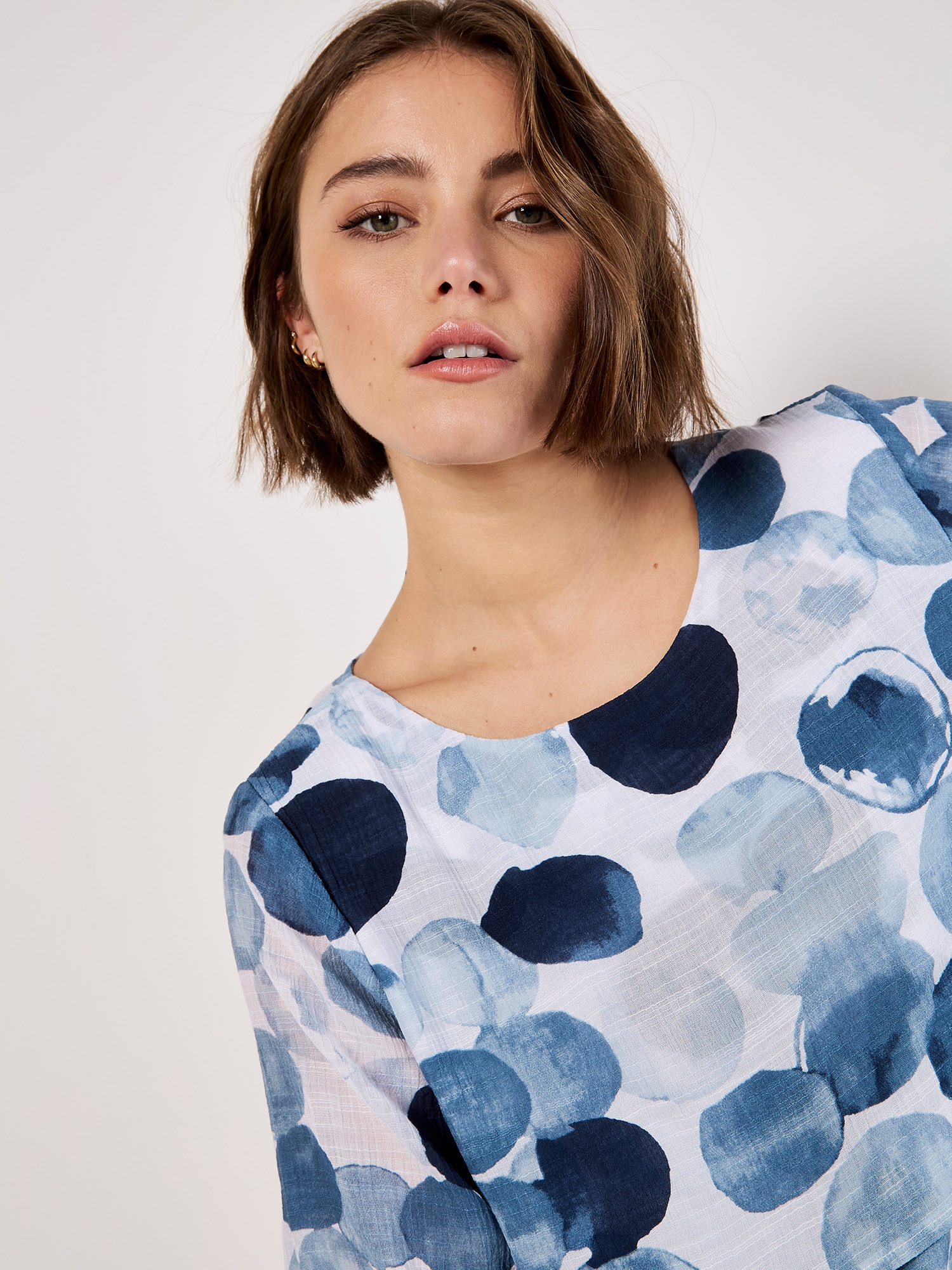 Apricot Longbluse »Bluse« mit Punktedruck