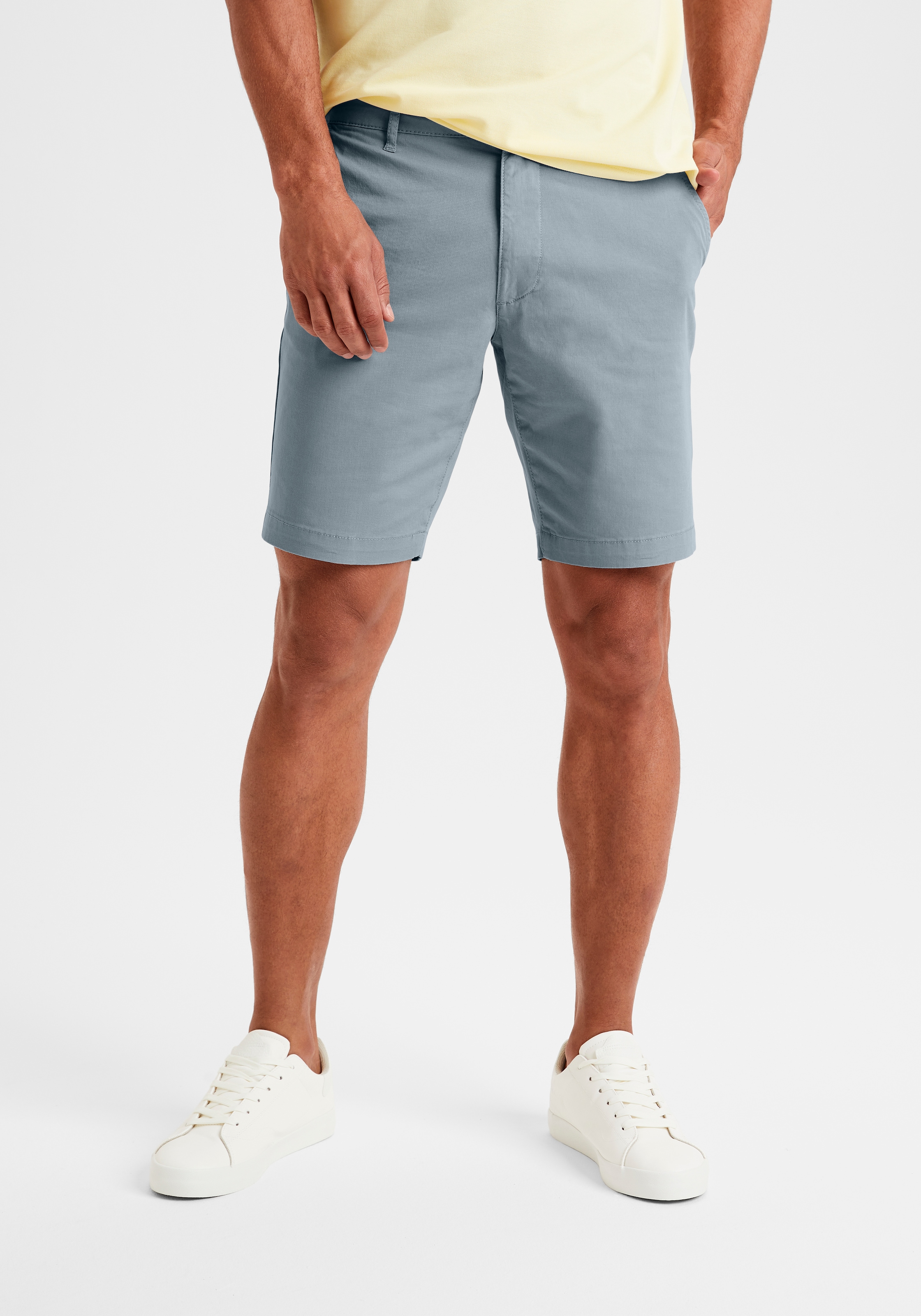Chinoshorts, Shorts mit normaler Leibhöhe aus elastischer Baumwoll-Qualität