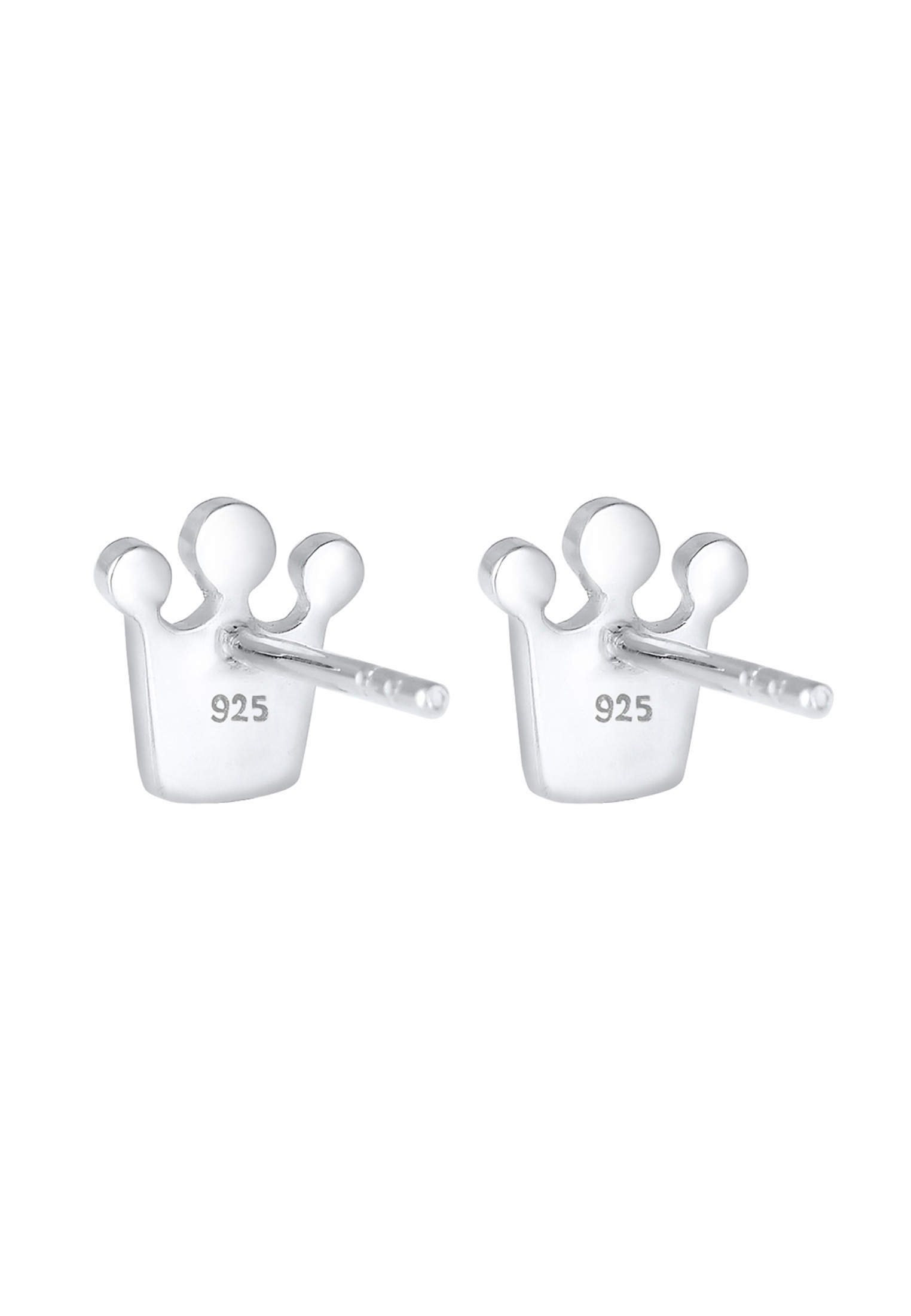 Elli Paar Ohrstecker »Ohrringe Ohrstecker Krone Glas Kristalle Emaille 925 Sterling Silber«